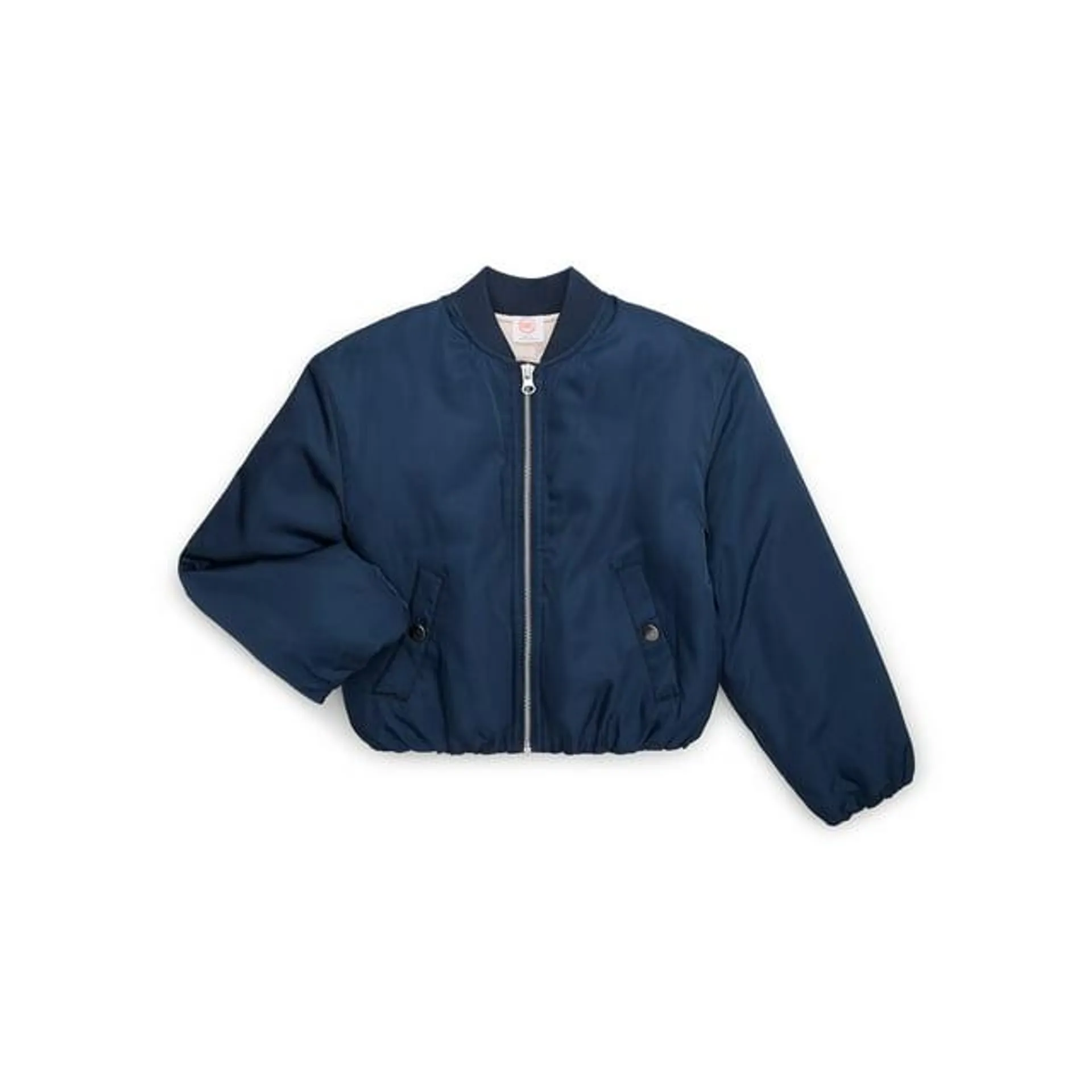 Wonder Nation Tween Girls Satin Bomber Jacket, Sizes 4-16 & Plus