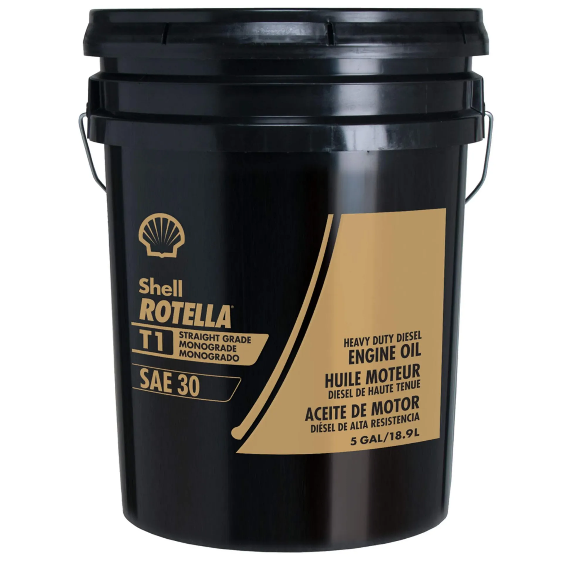 Huile à moteur diesel à haute résistance Shell Rotella T1 SAE 30, de qualité pure, 18,9 L