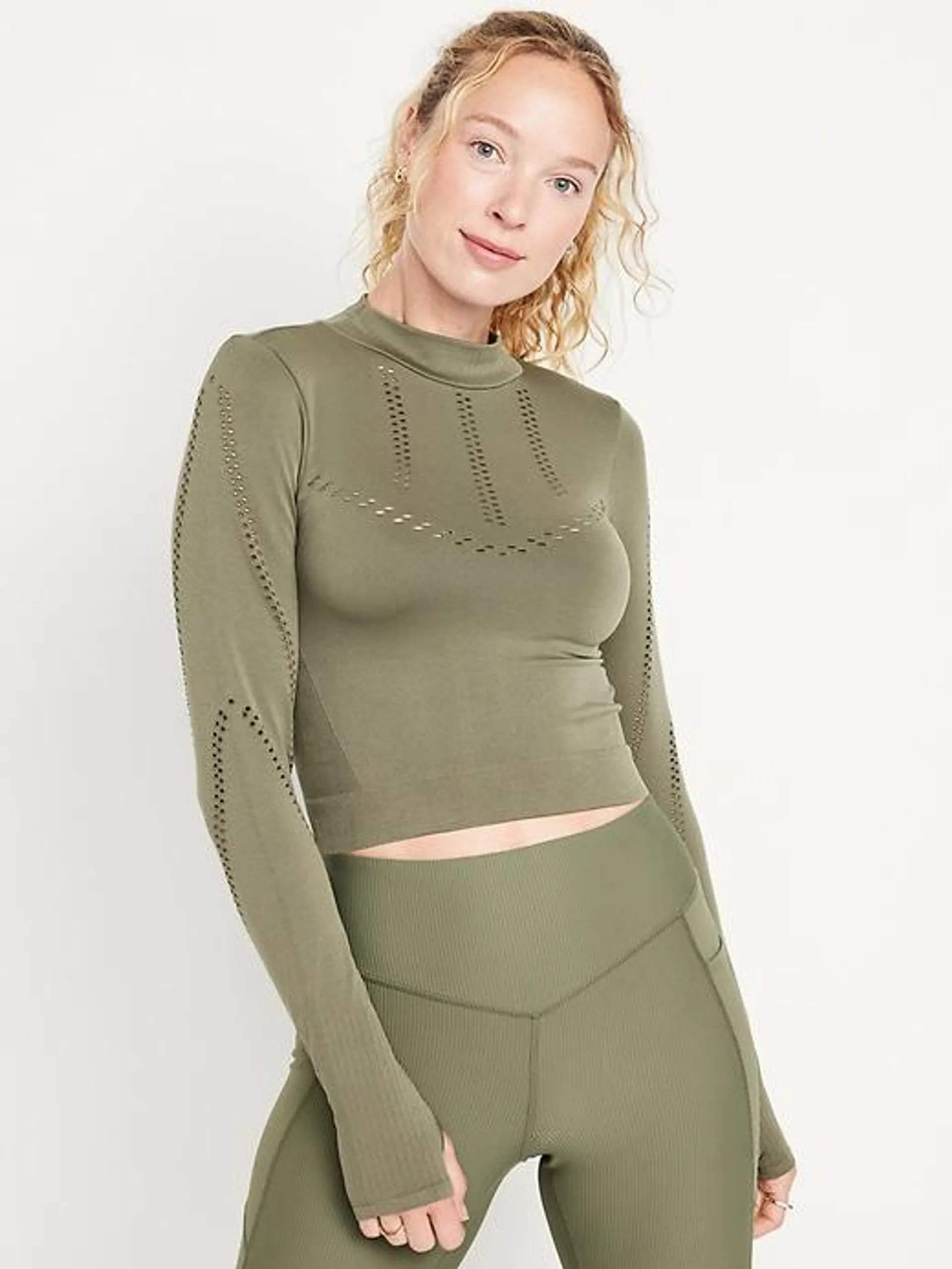 Seamless Cropped Performance Top