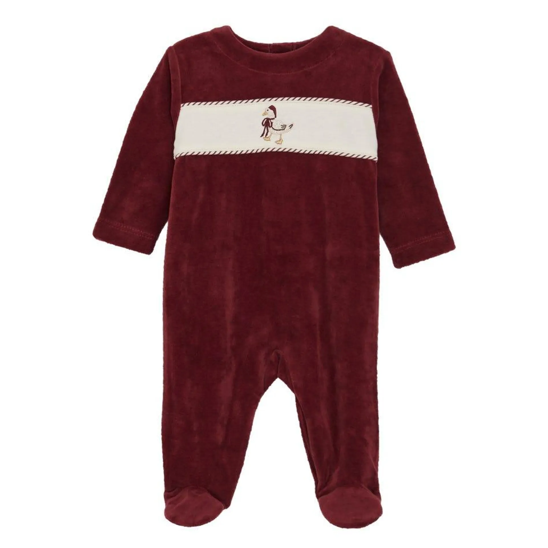 Velour Romper Newborn-9m