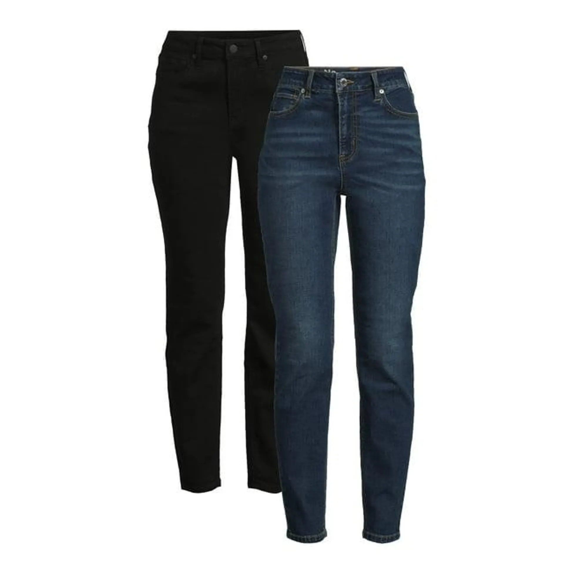 No Boundaries High Rise Skinny Jeans, 2-Pack, Women’s