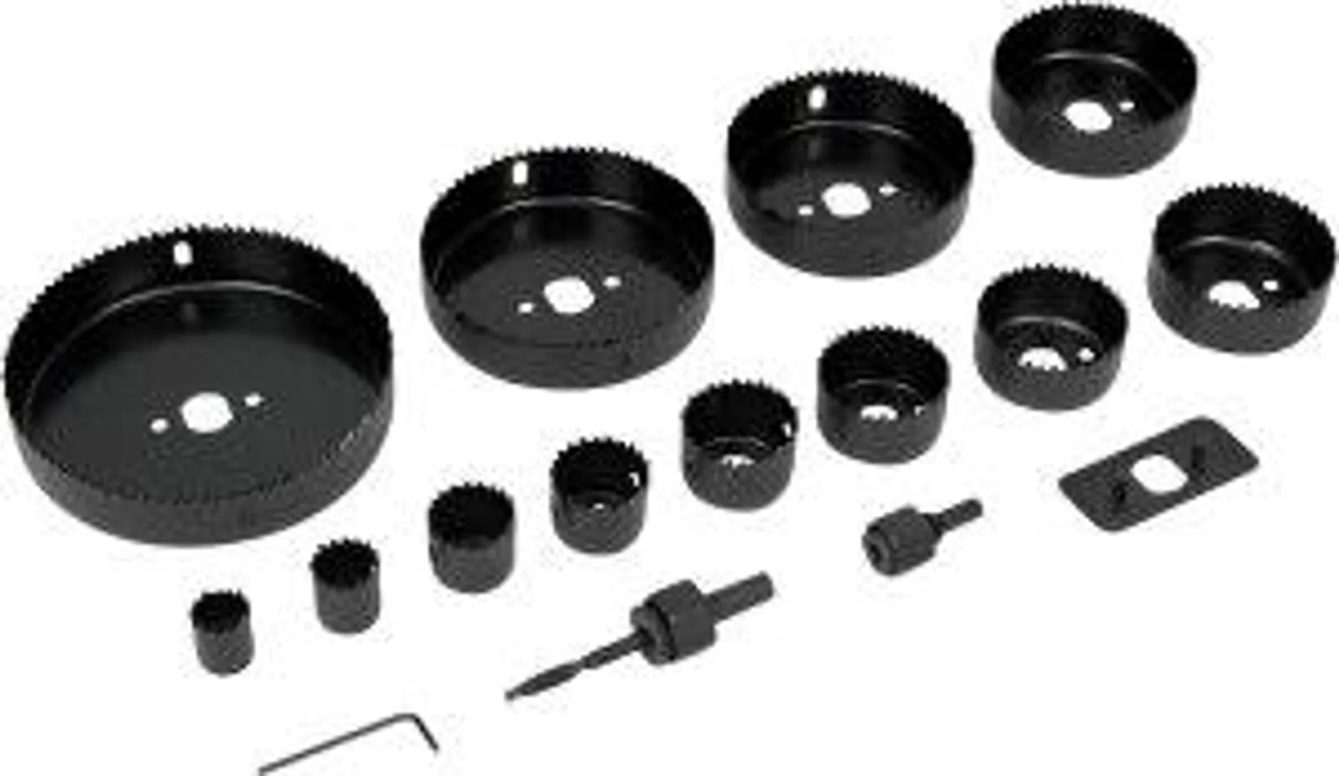 16 pc Carbon Steel Hole Saw Kit