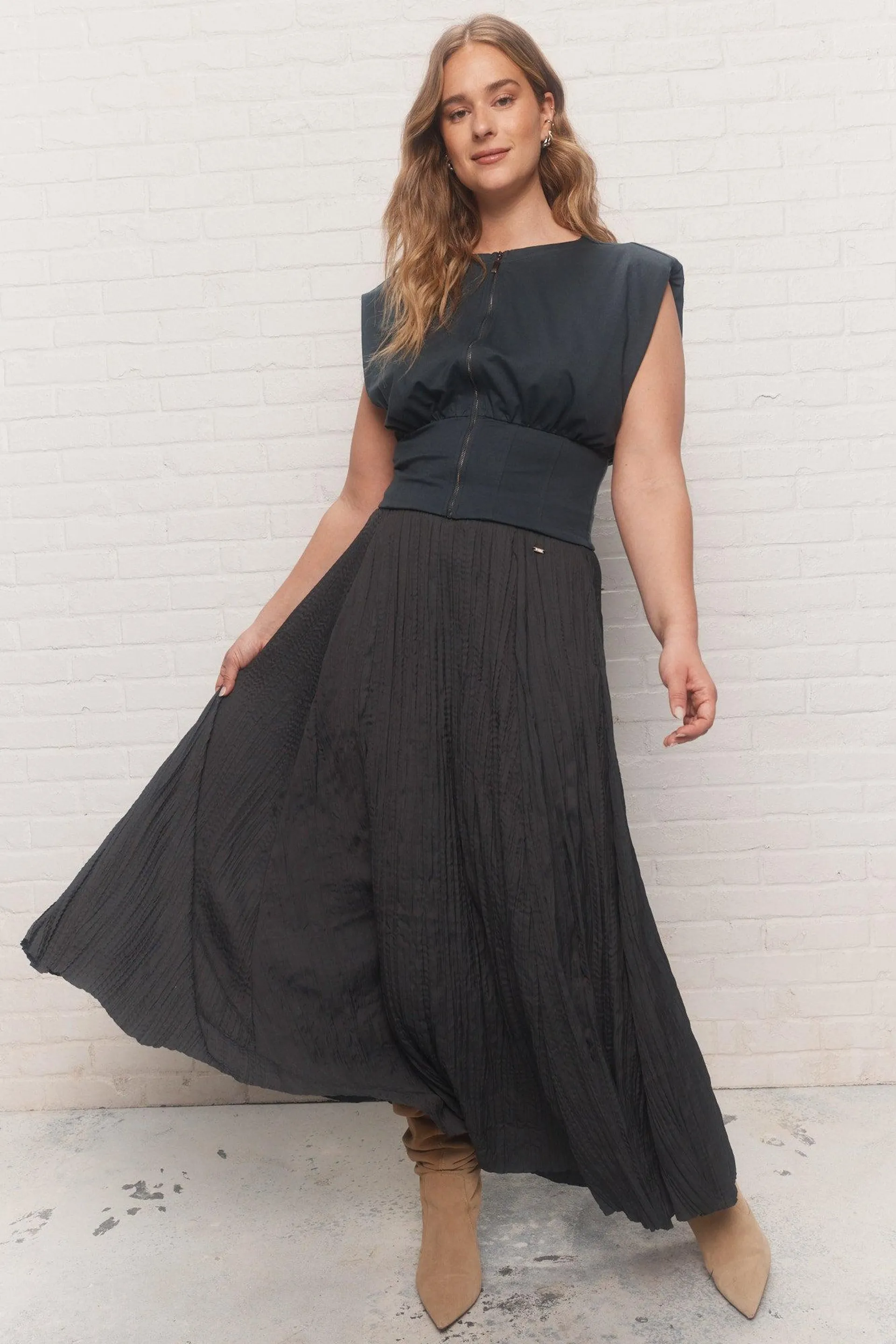 Acclaim | Chandail noir effet bustier