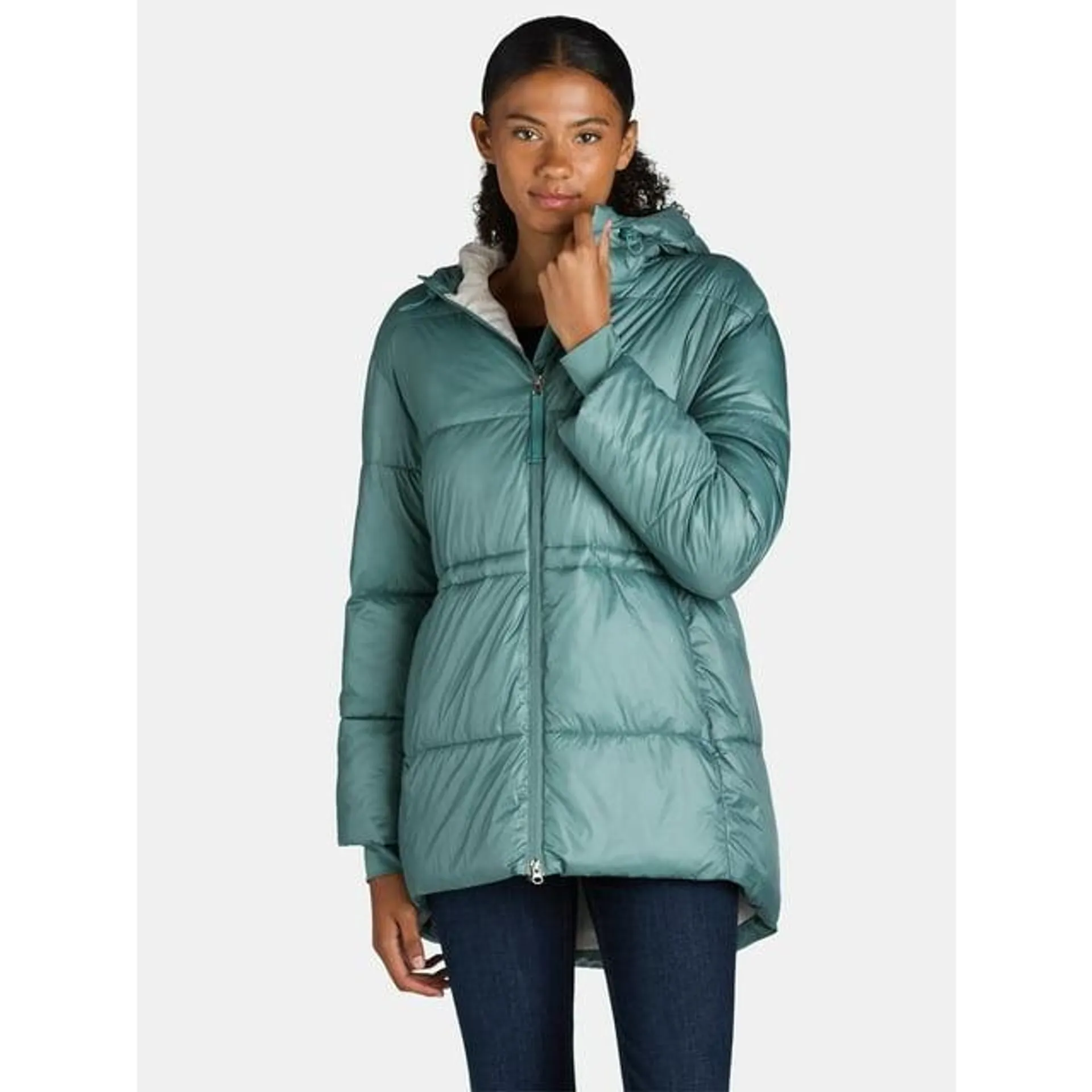 Ozark Trail Women's and Women’s Plus Hooded Puffer Jacket, Mid Length, Size XS-3X