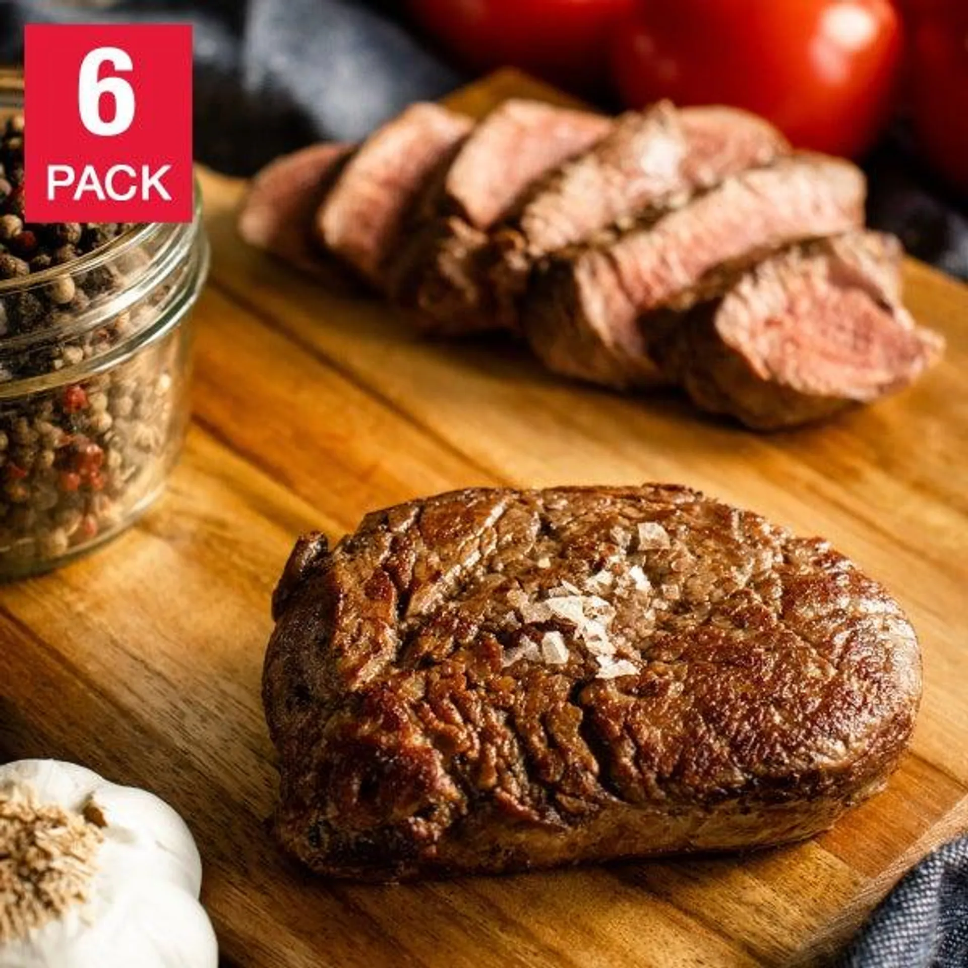 Canadian Rangeland Bison Top Sirloin Baseball Steak, 227 g (8 oz) x 6-pack