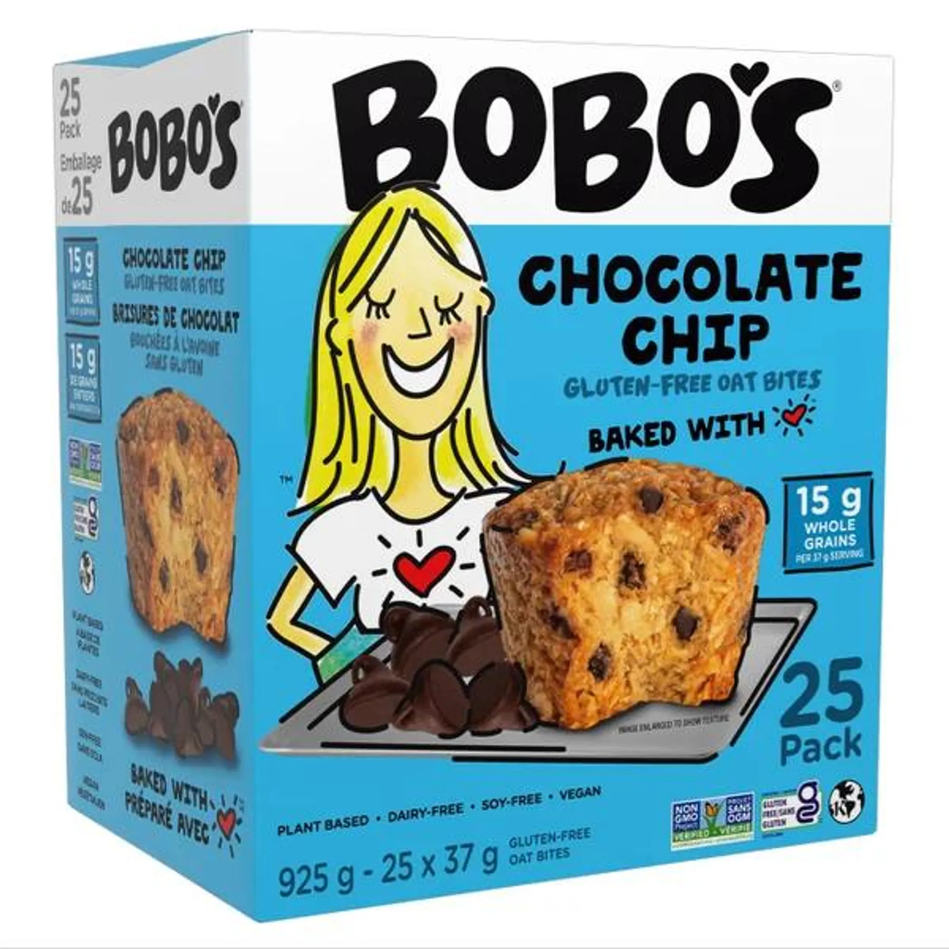 Bobo’s Chocolate Chip Oat Bites, 25 × 37 g