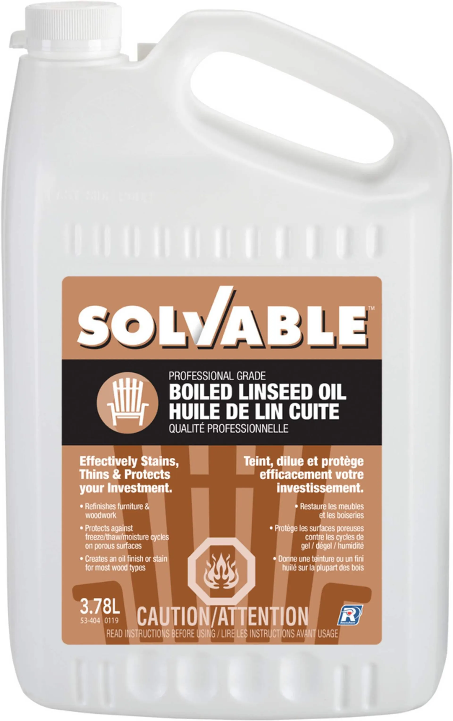 Huile de lin bouillie soluble de qualité professionnelle