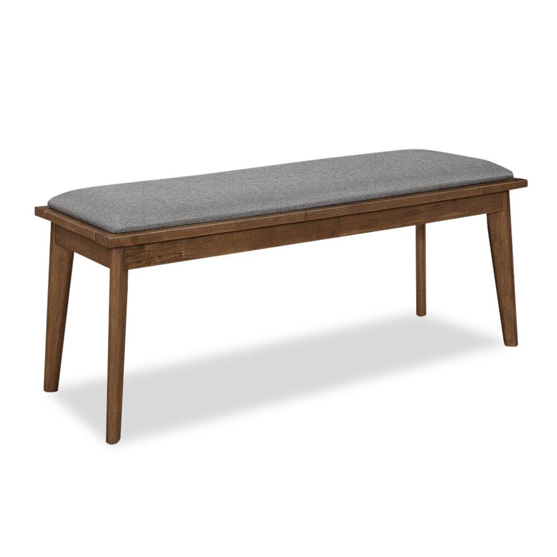 Banc de salle à manger moderne du milieu du 20e siècle Oris de 46,06 po (L) en tissu de polyester - brun noyer