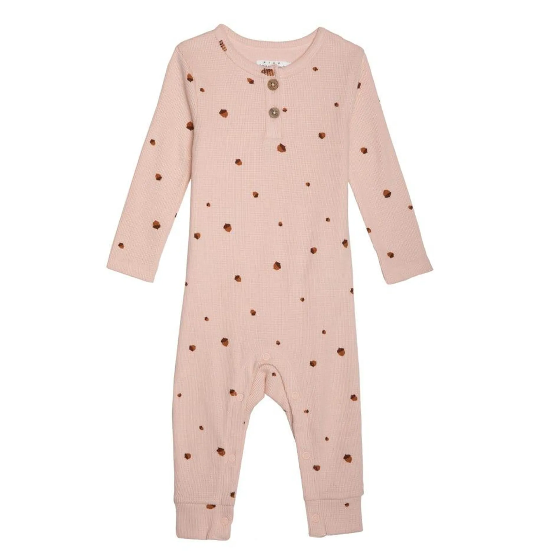 Nutmeg Waffle Romper 0-24m