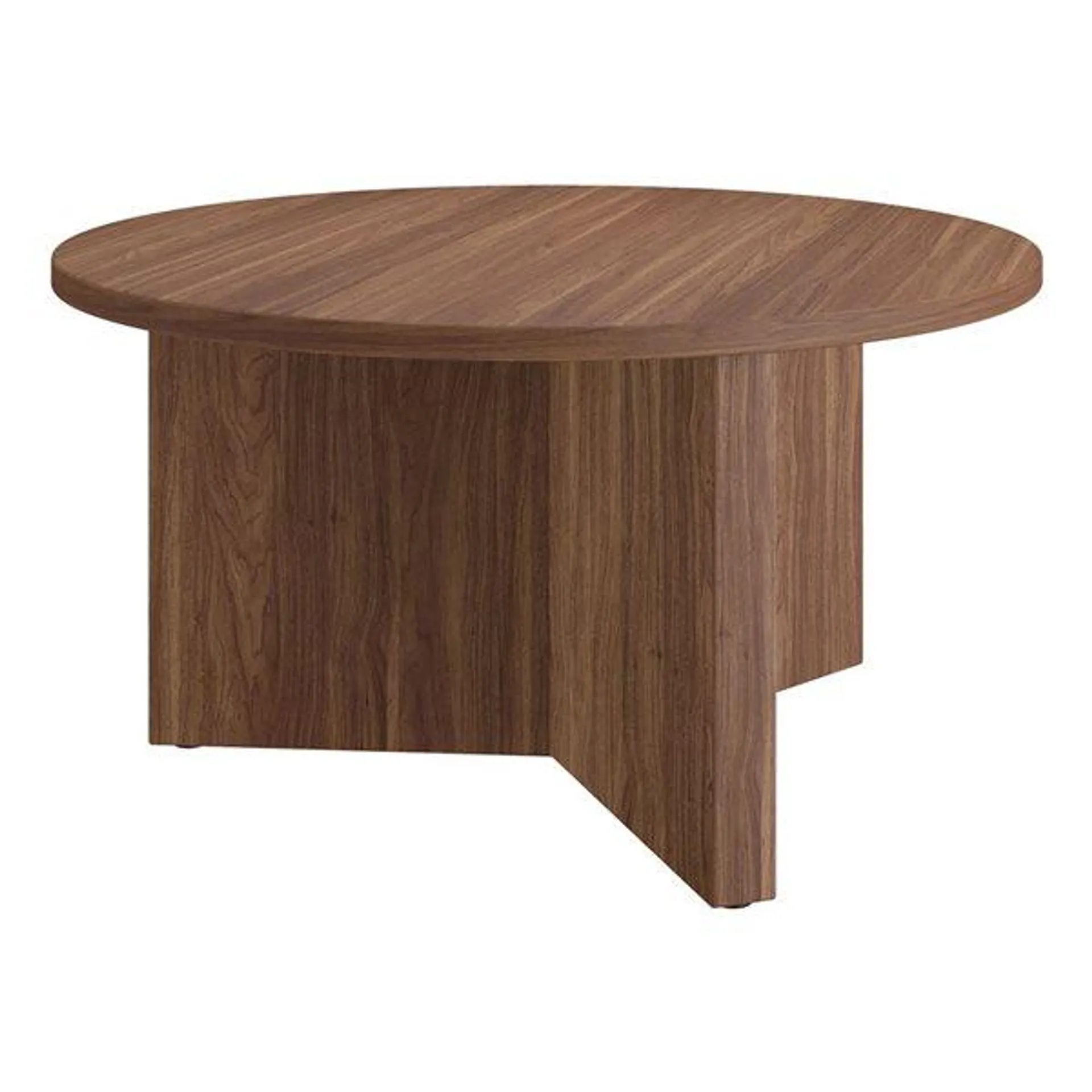 Table basse ronde Anders par Hailey Home 32 po de large, noyer satiné