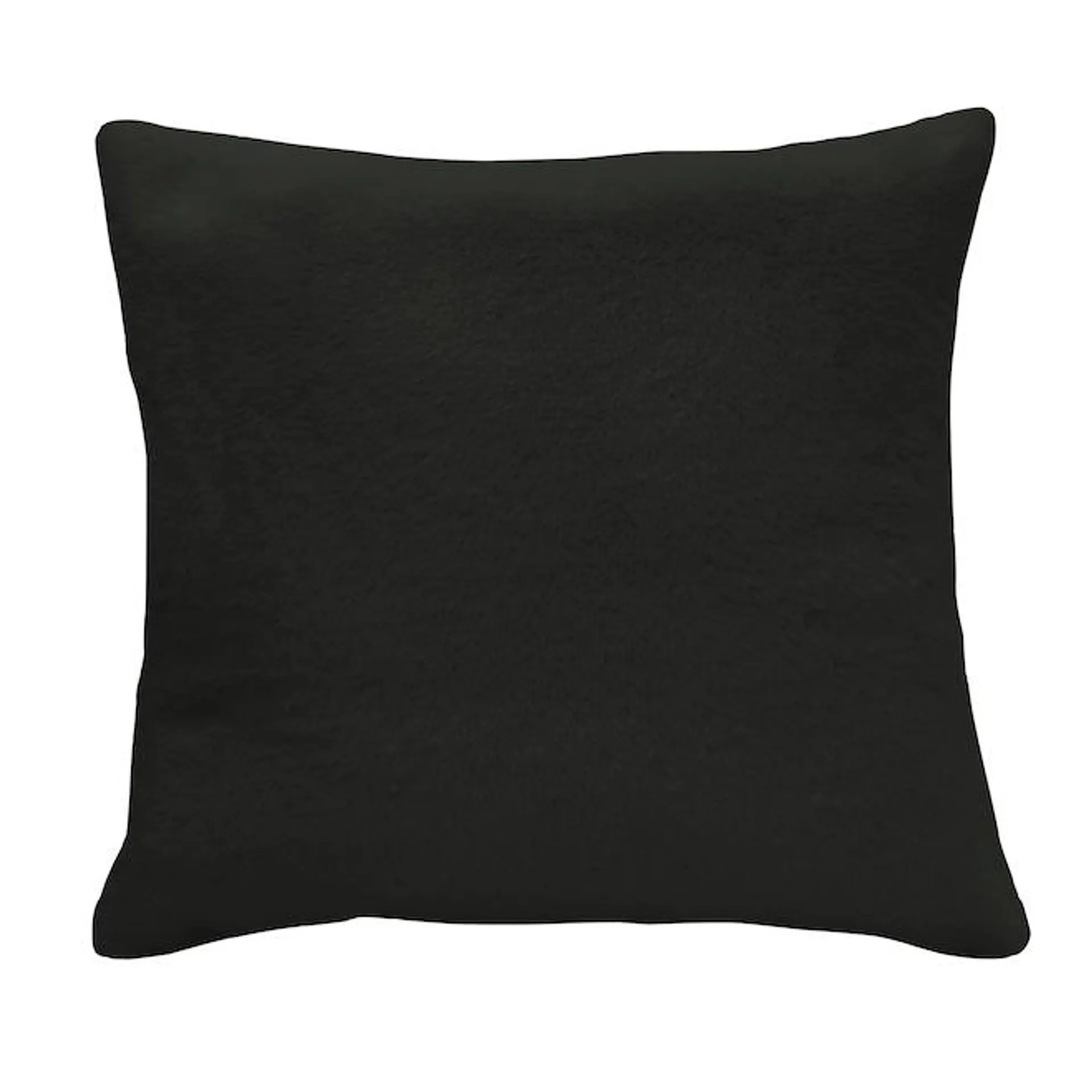 Coussin en fausse fourrure noire par Signature de 18 po x 18 po