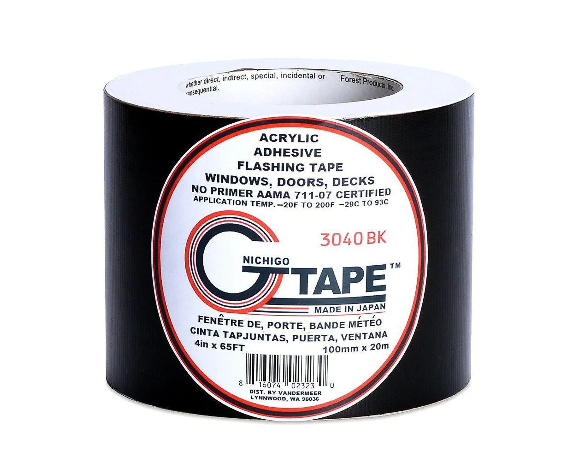 Membrane pour solive G-TAPE 4''x65' Noir