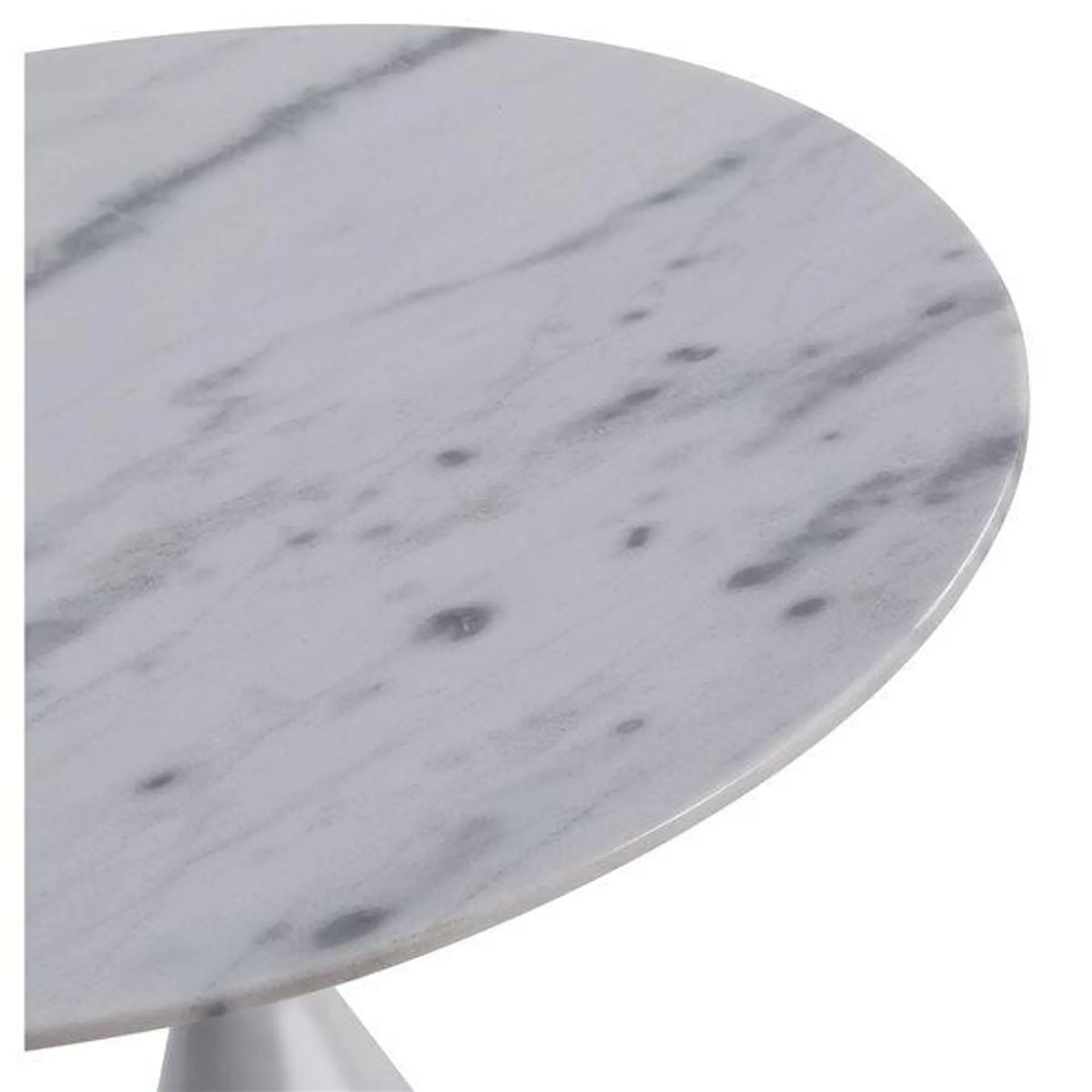 Table d'appoint ronde Cosette en granit/marbre blanc GFURN