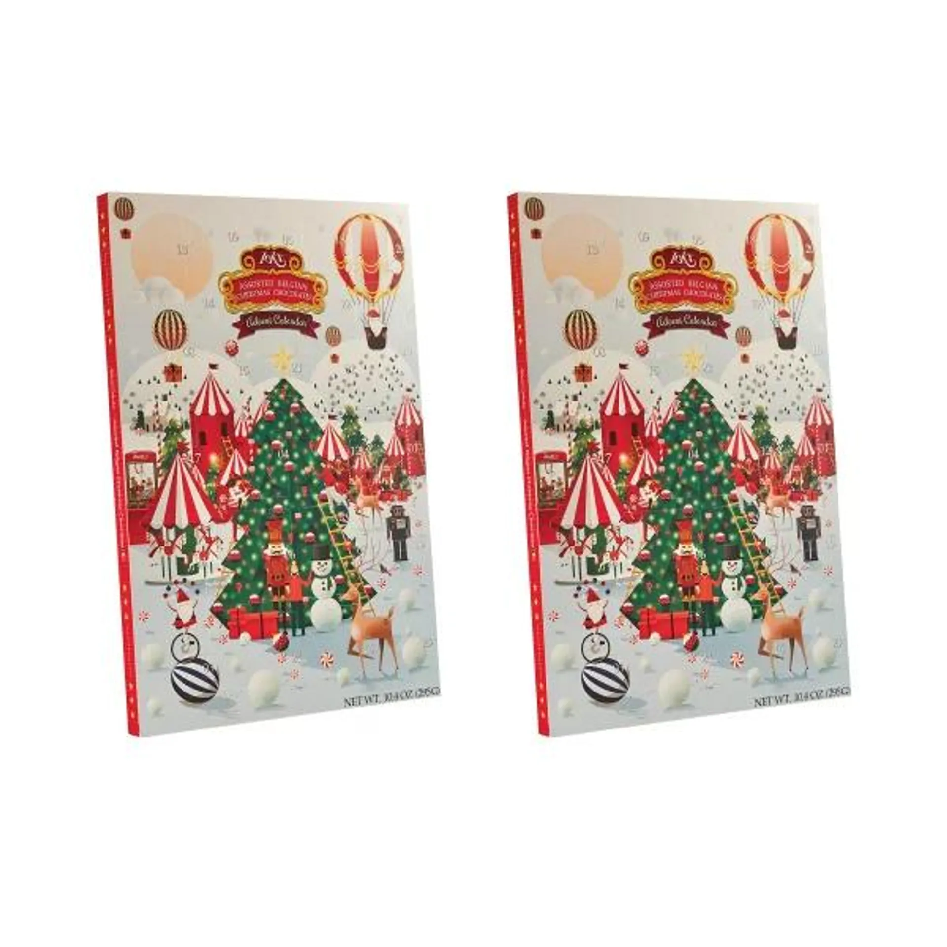 Ickx Advent Calendar With Assorted Belgian Christmas Chocolates, 2 × 295 g