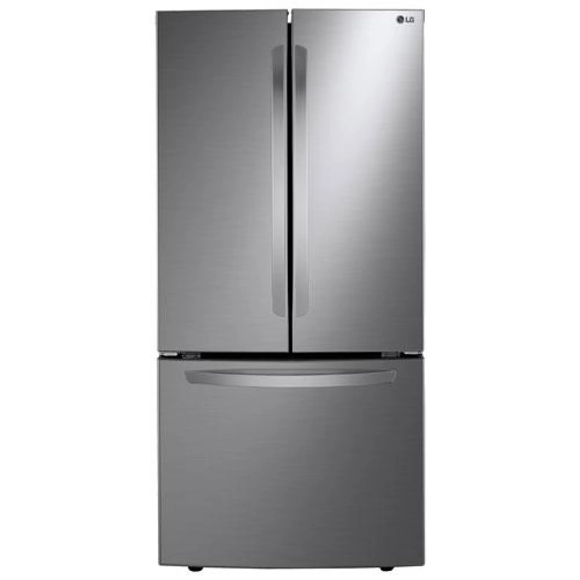 LG 33" 25.1 Cu. Ft. French Door Refrigerator (LRFNS2503V) - Platinum Silver Steel