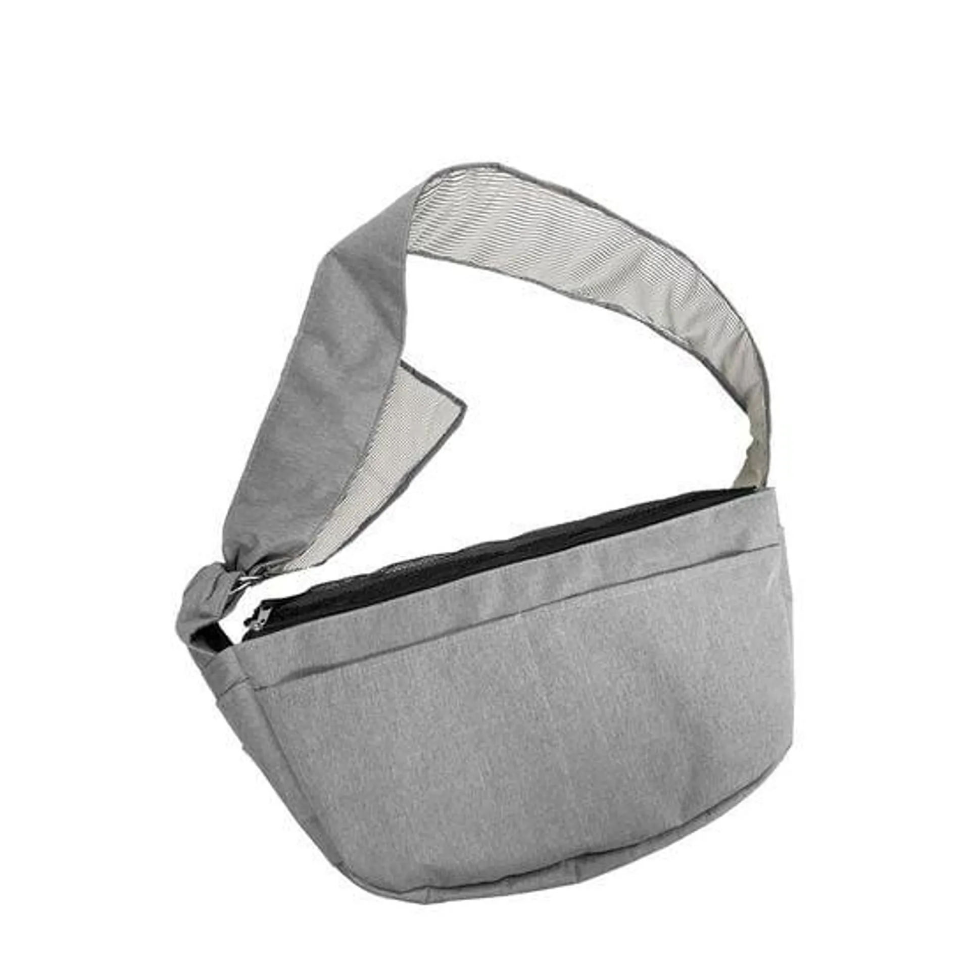 Sac de transport en bandoulière pour chiens, gris