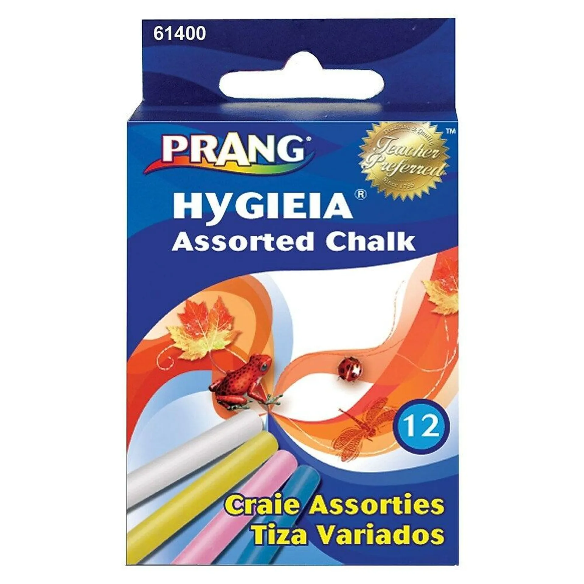 Prang® – Craie Hygieia®, couleurs variées, 12/paquet