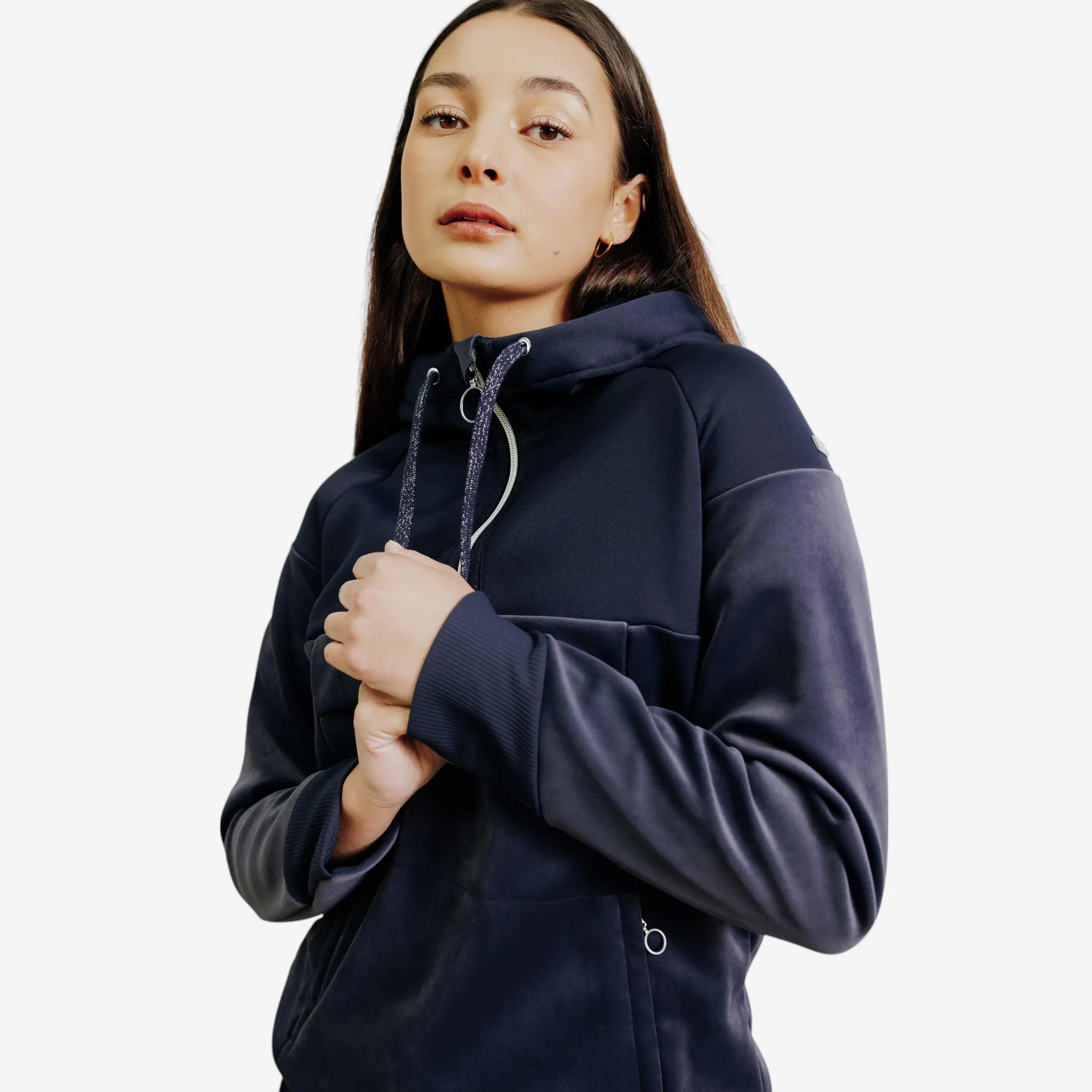 Chandail d’équitation chaud femme – 900 bleu