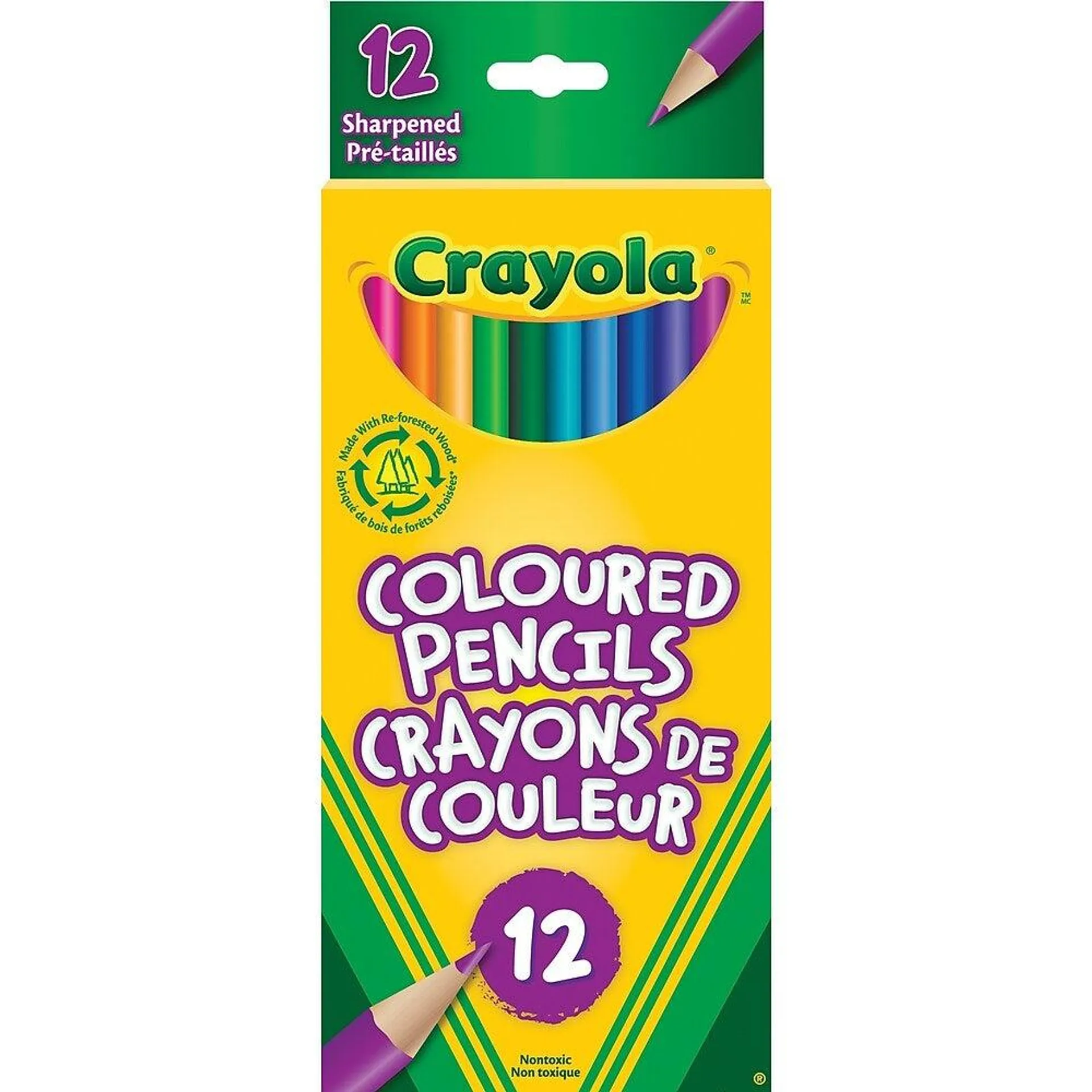 Crayola - Crayons de couleur - Paquet de 12