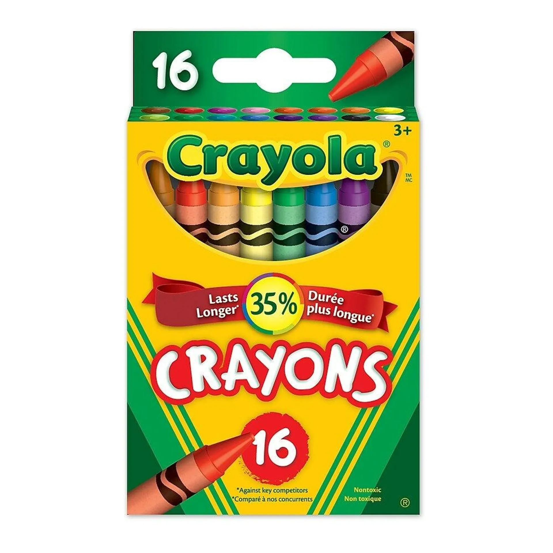 Crayola Crayons de cire réguliers - paquet de 16