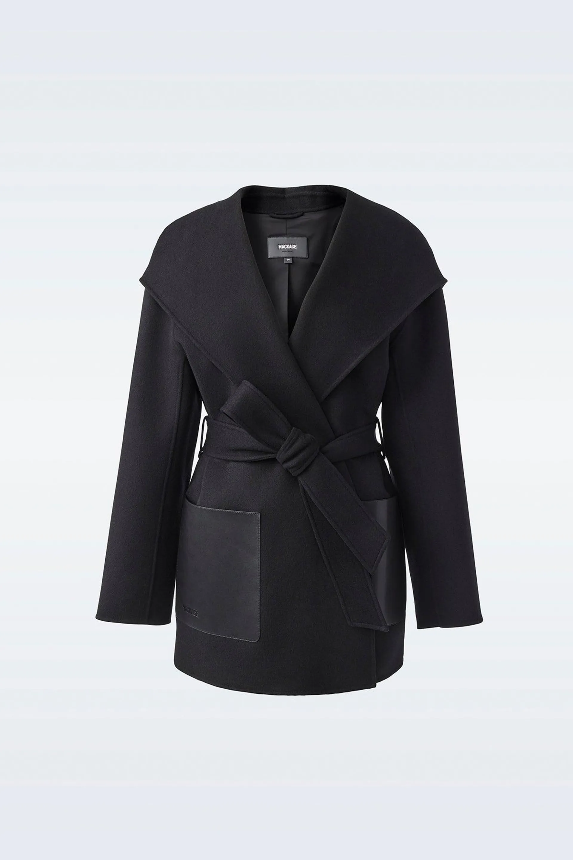 AZRA Double-face wool wrap coat