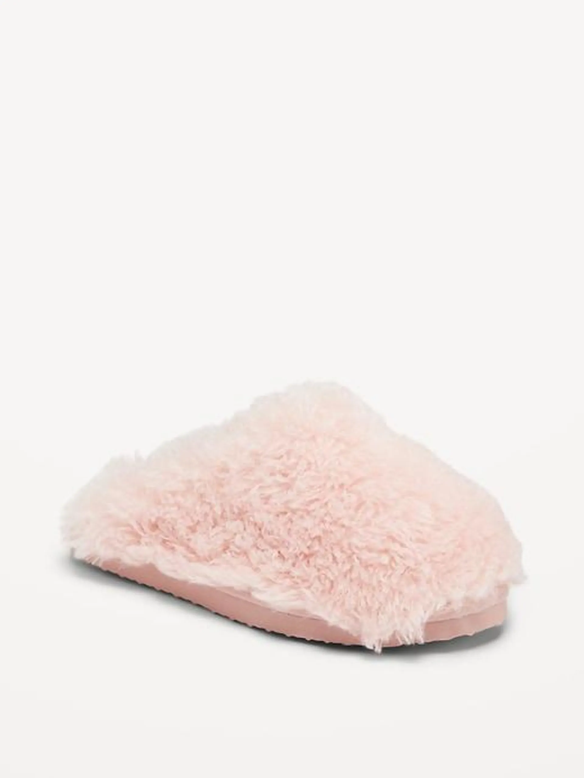 Faux-Fur Mule Slippers (Partially Plant Based)