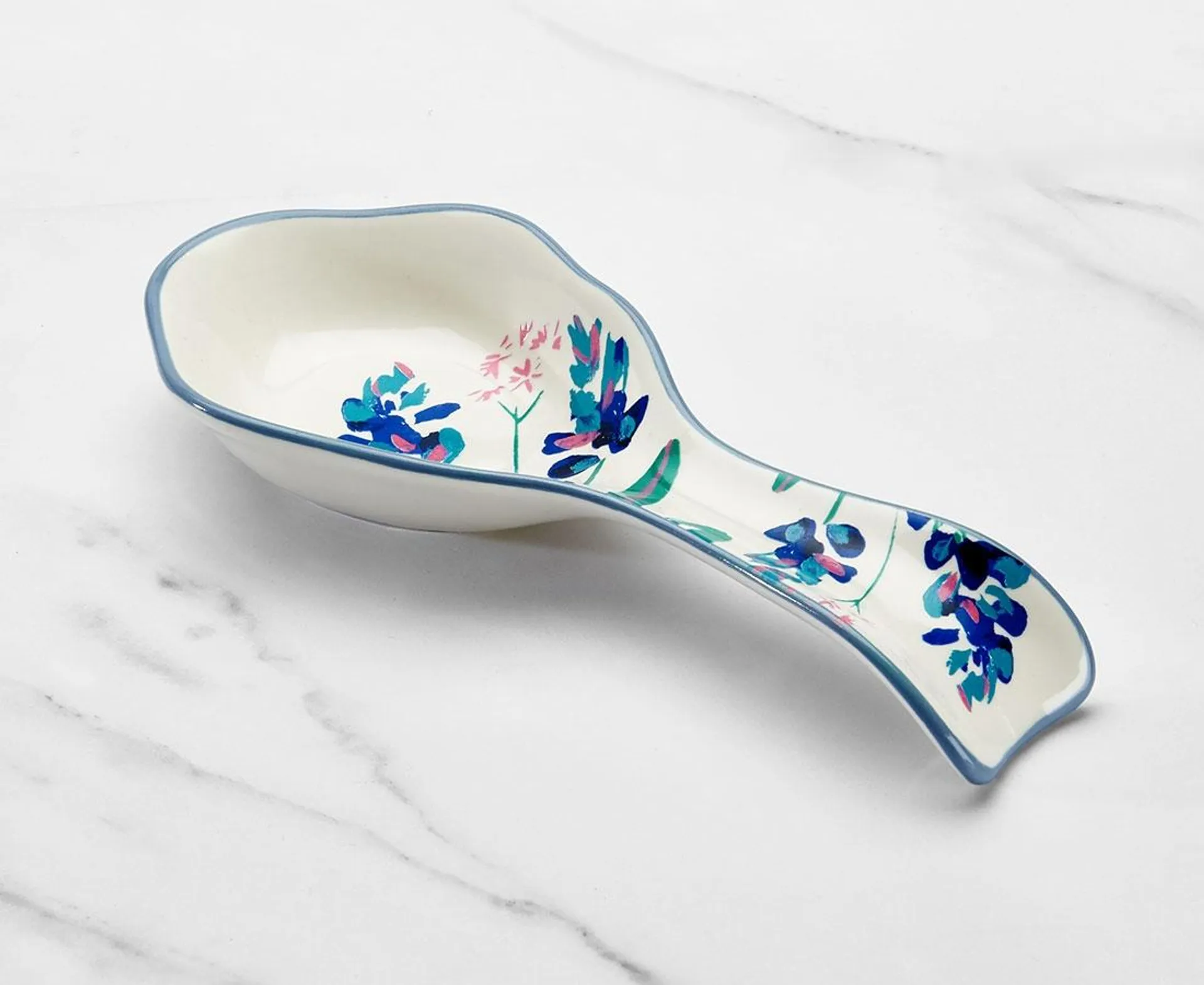 Flores Spoon Rest, White