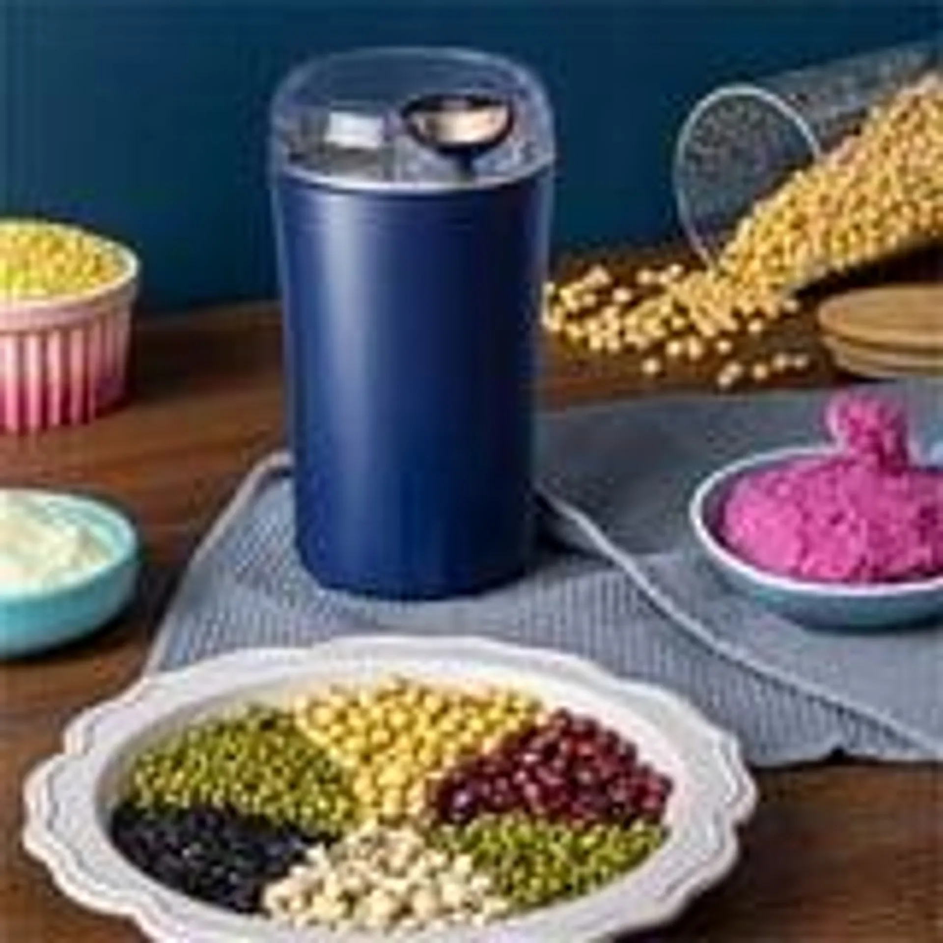 Summer Savings Kcavykas Kitchen Goodies,Coffee Grinder Electric,200W Powerful Spice Grinder, Grinder Herb Grinder Coffee Beans Grinder Electric for Spices,Herbs,Nut with Brush