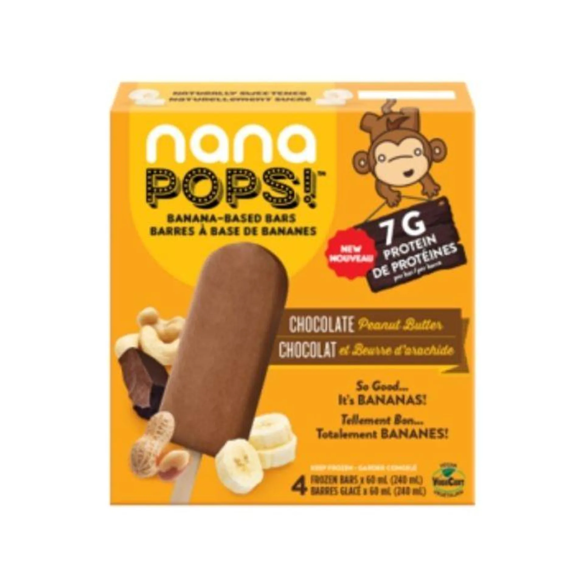 Barres desserts glacés végétaliens - Chocolat et beurre d'arachides