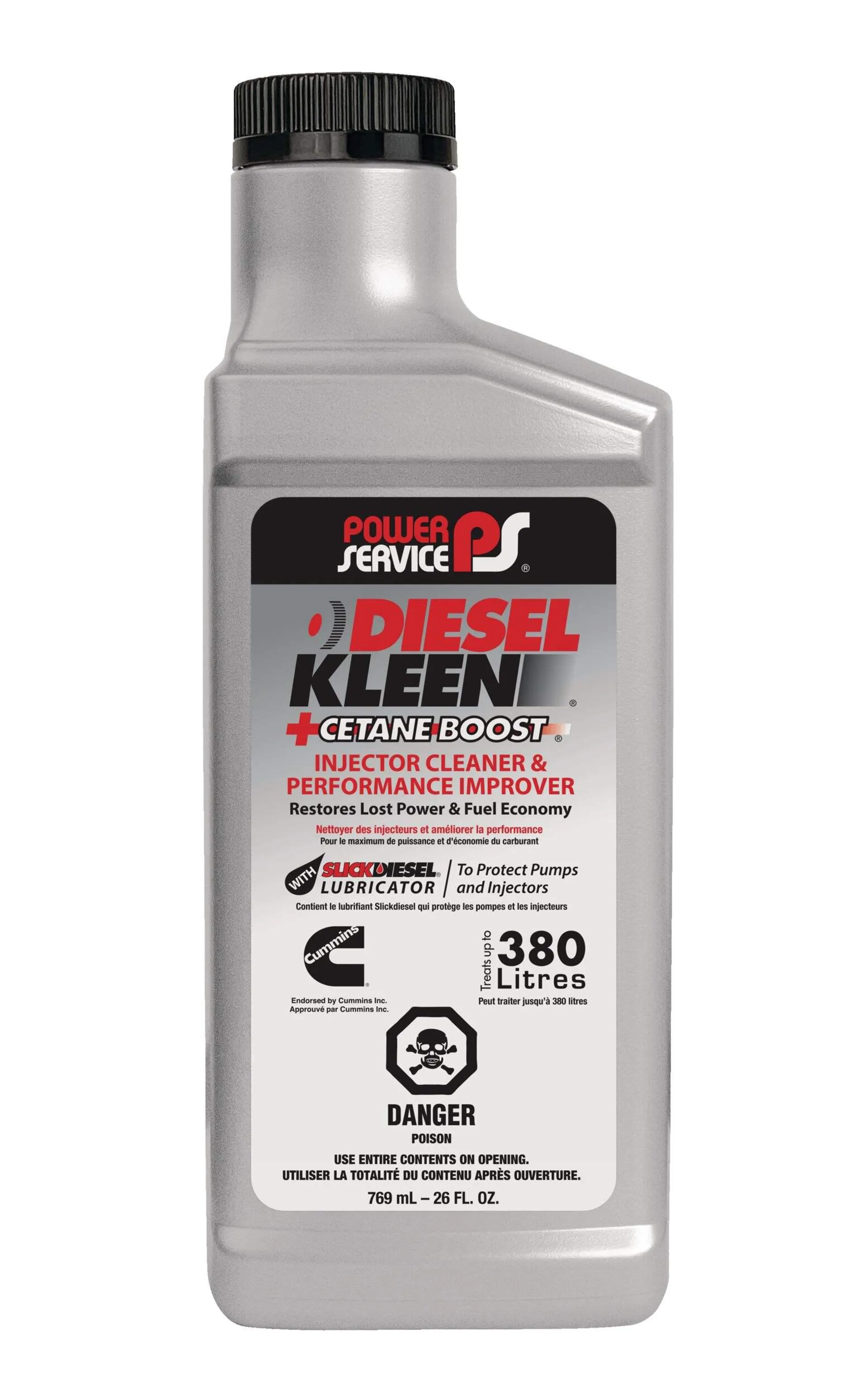 Additif Power Service Diesel Kleen remonteur cétane, tailles variées