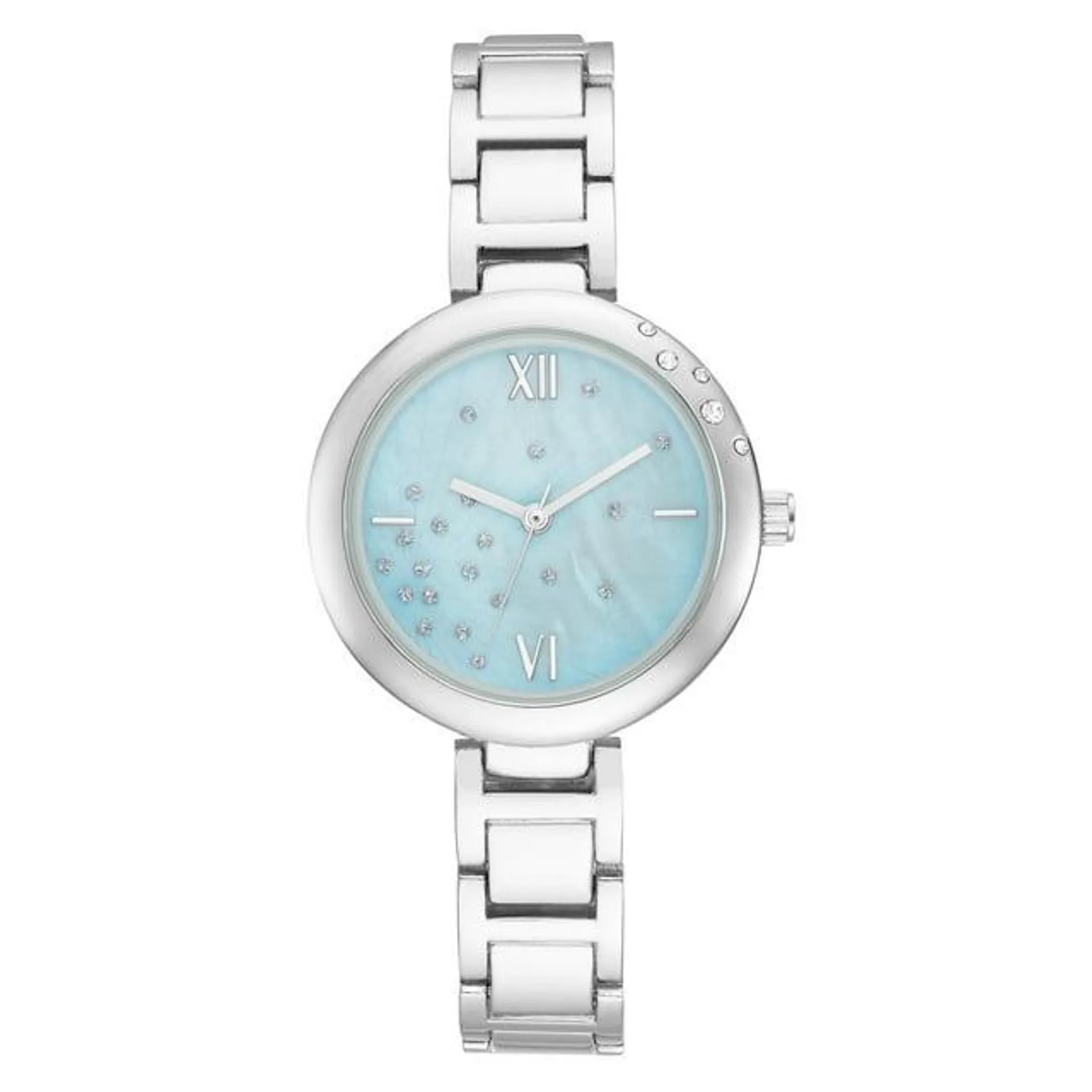 Time and Tru Ladies Silver Tone Bracelet Wristwatch