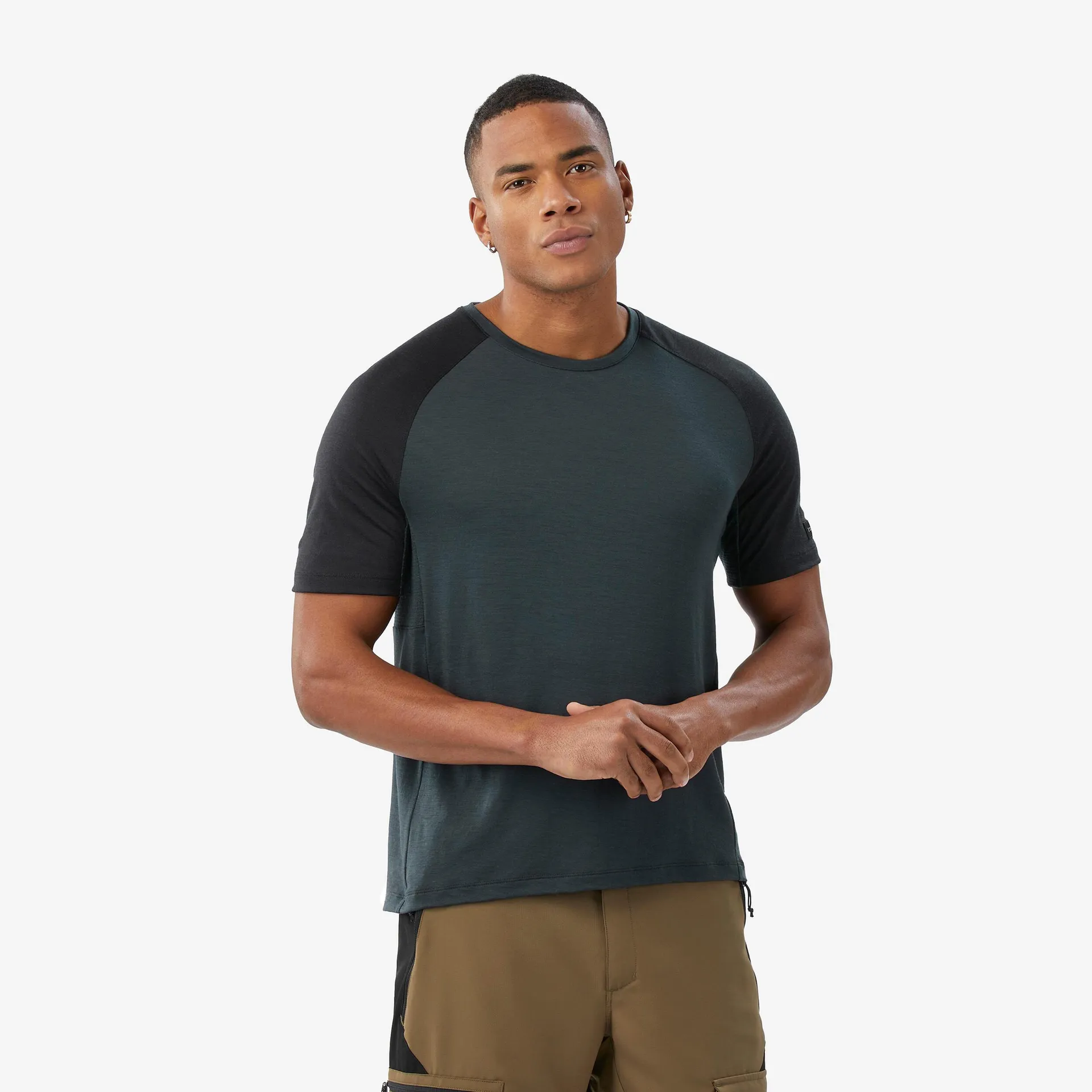 T-shirt en laine mérinos de randonnée homme