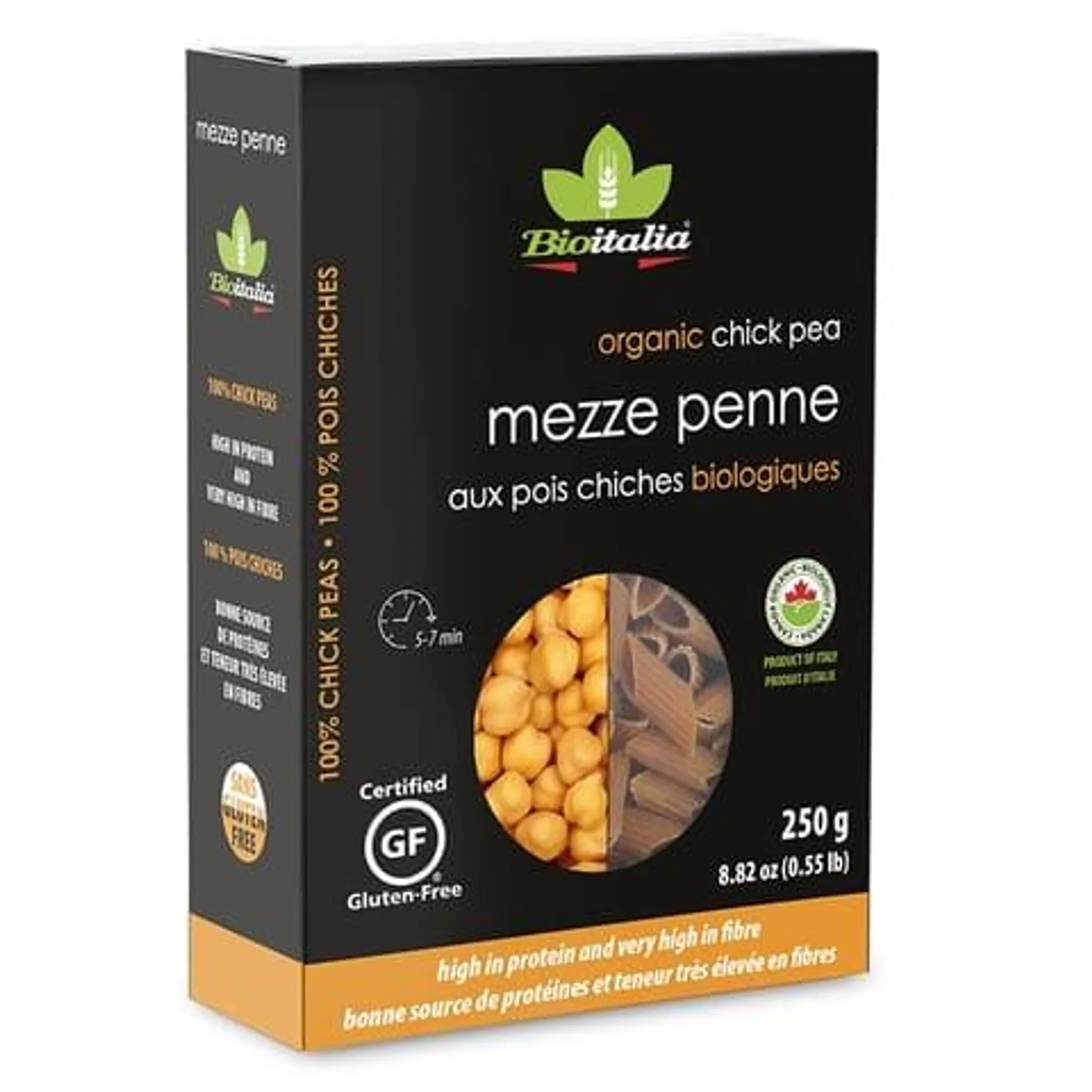 Pâtes de légumineuses - Mezze penne de pois chiches biologiques