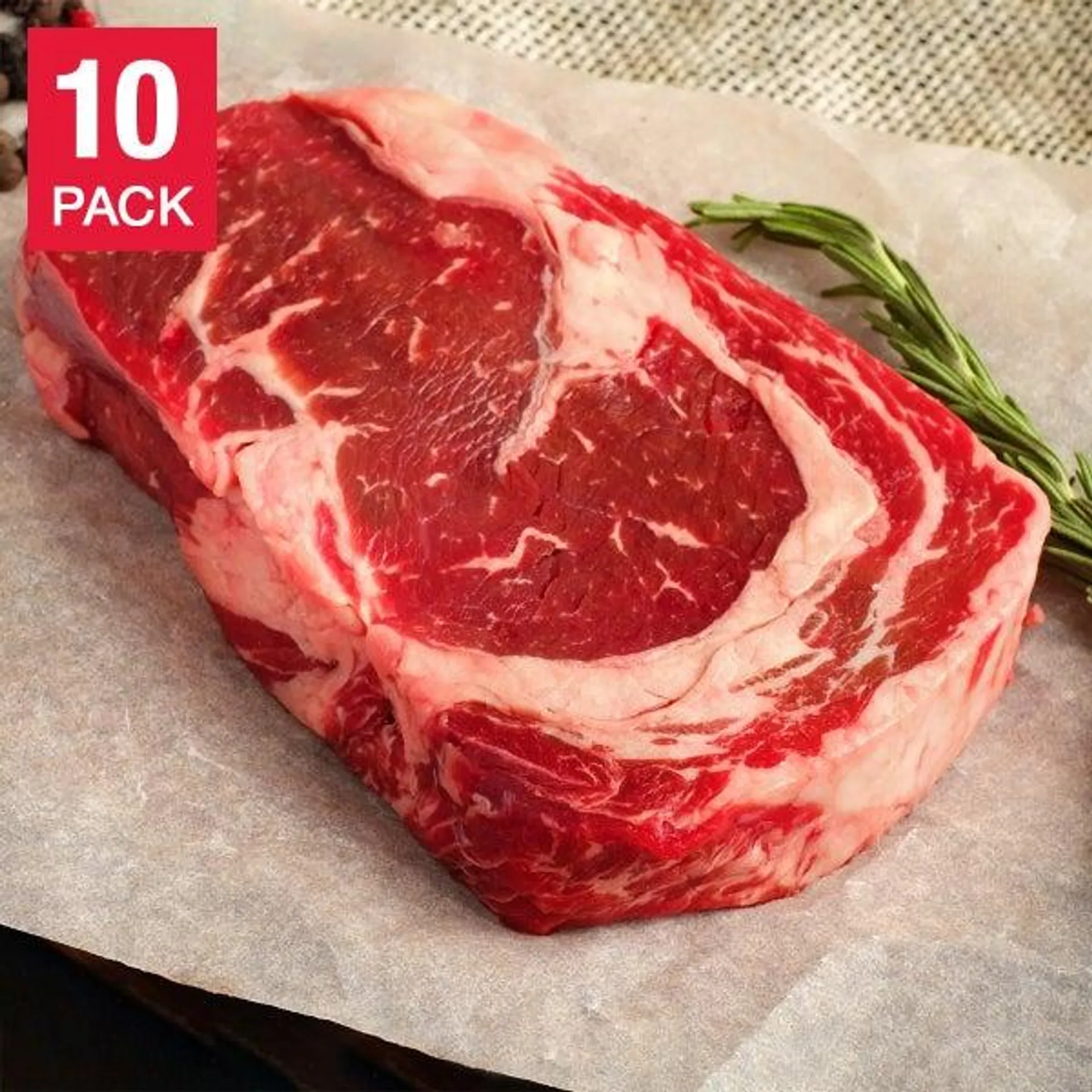 Northfork Meats Bison Rib Eye Steaks 226.8 g (8 oz) x 10 steaks