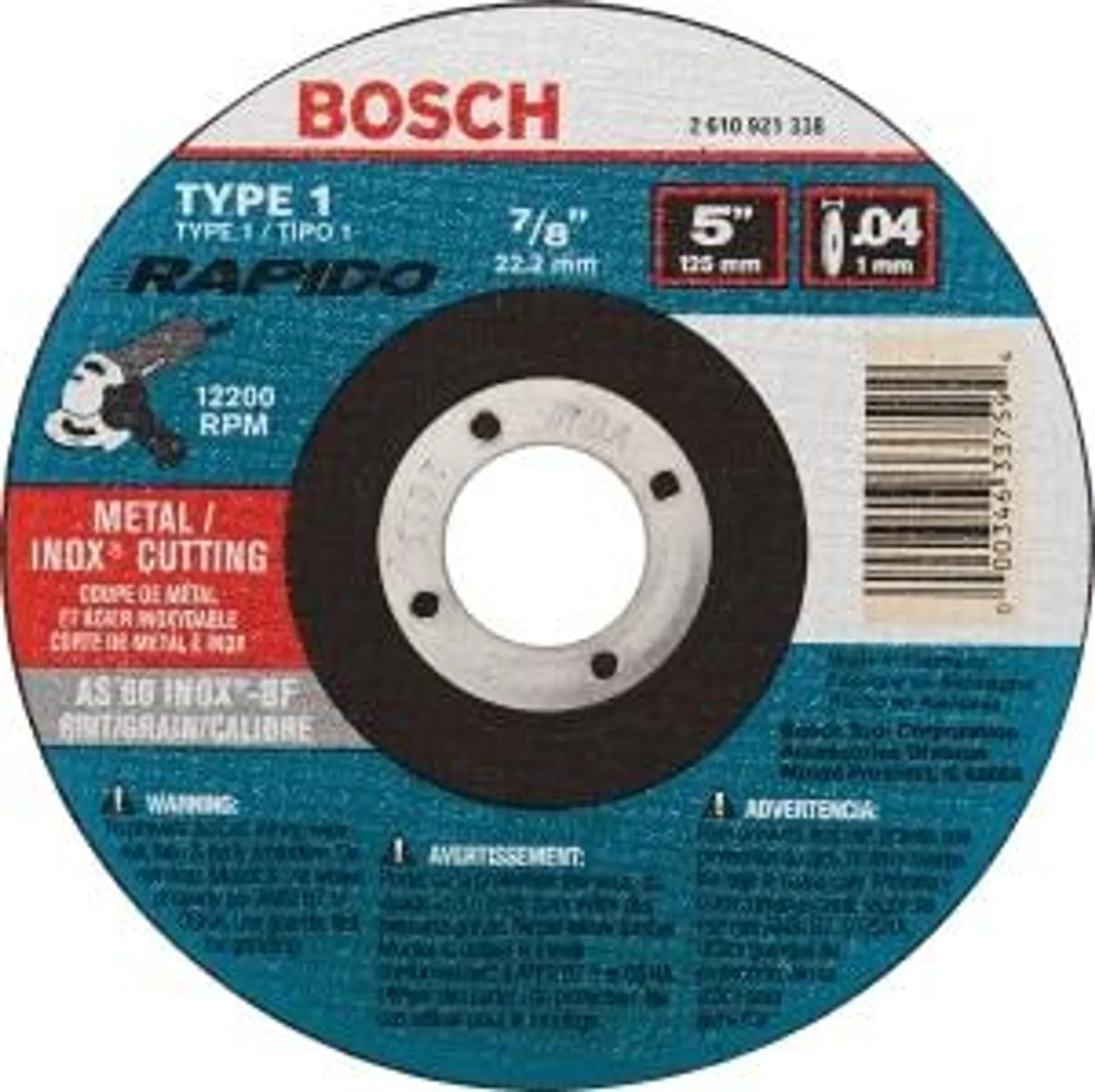 Bosch 5 in. Metal Cutting Wheel