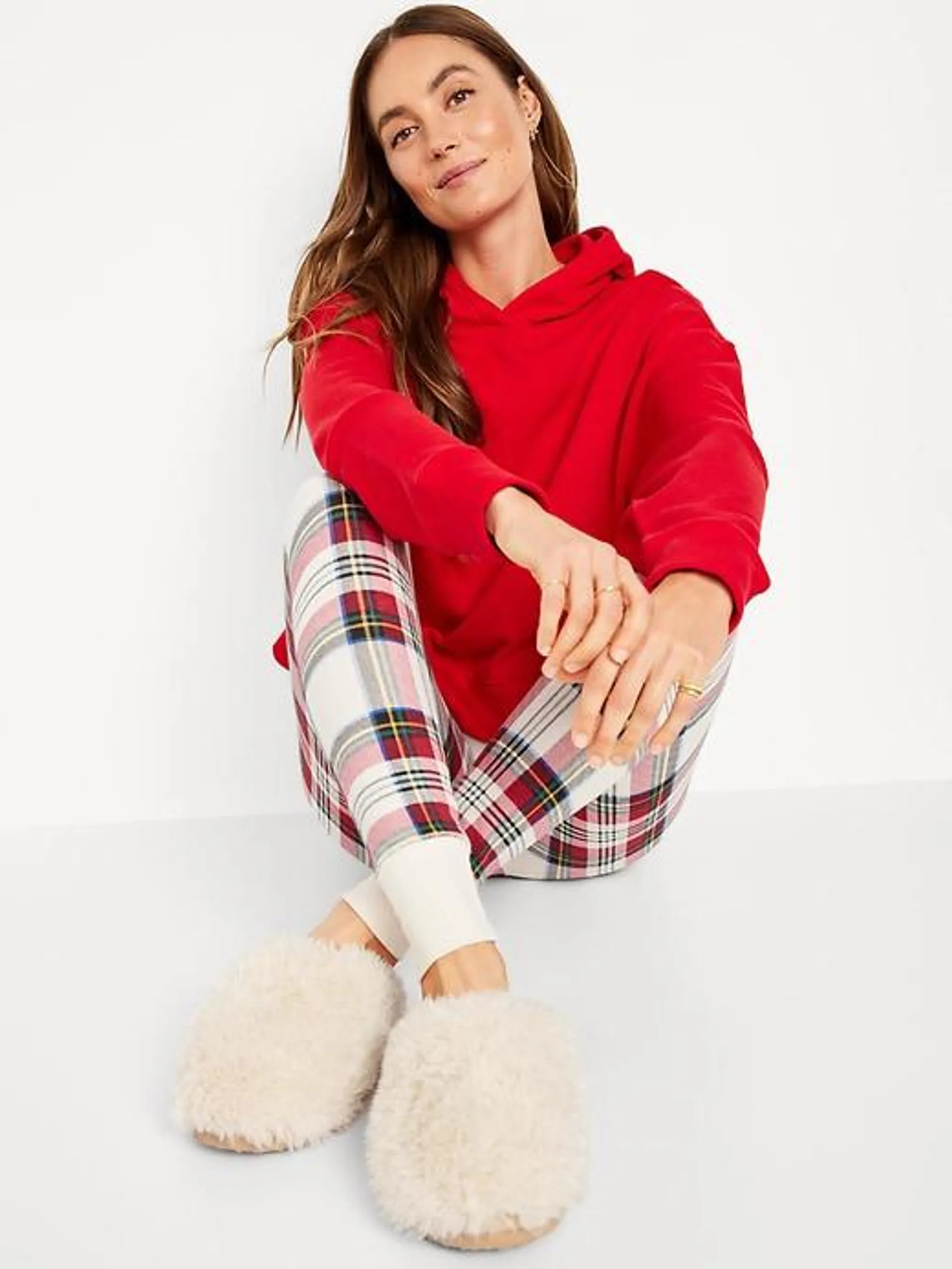 Faux-Fur Mule Slippers (Partially Plant Based)