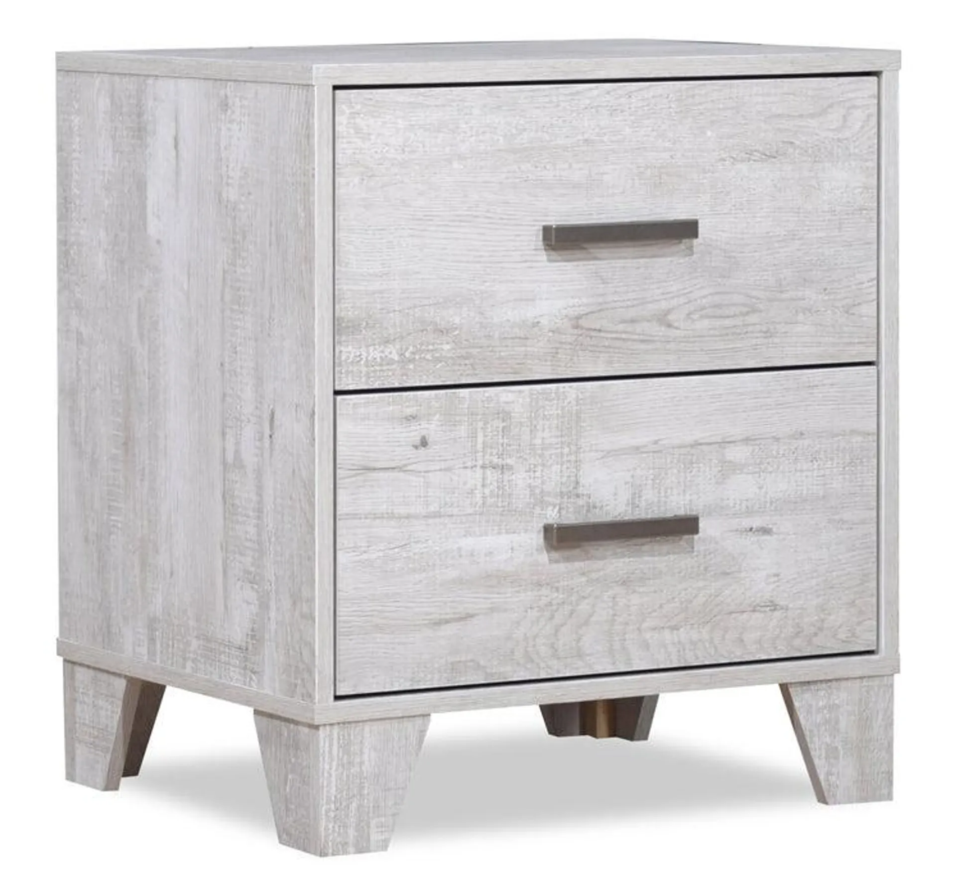 Arbor Bedside 2-Drawer Nightstand, 20.1"W x 23.8"H - Driftwood White