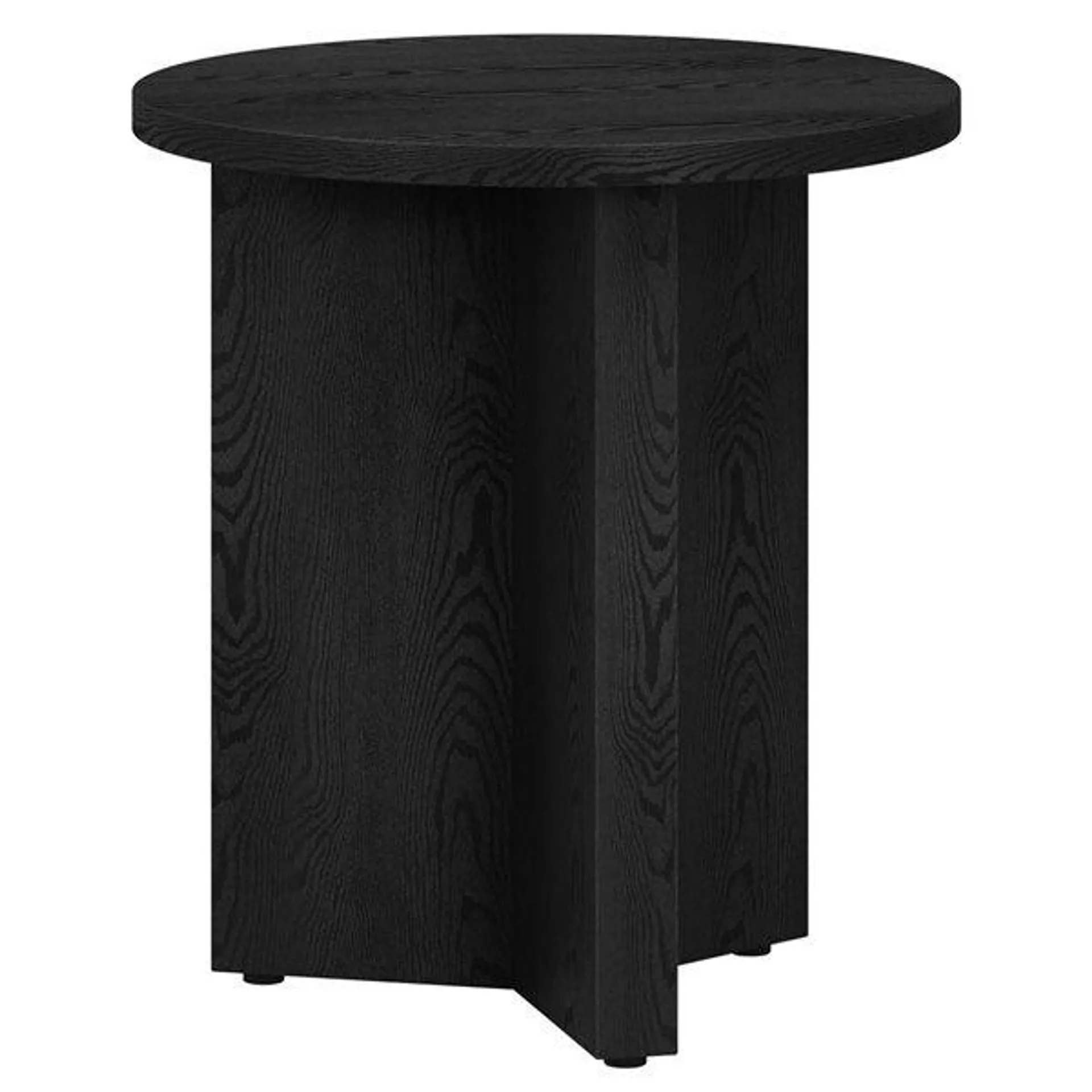 Table d'appoint ronde Anders Hailey Home en noir et dessus en composite