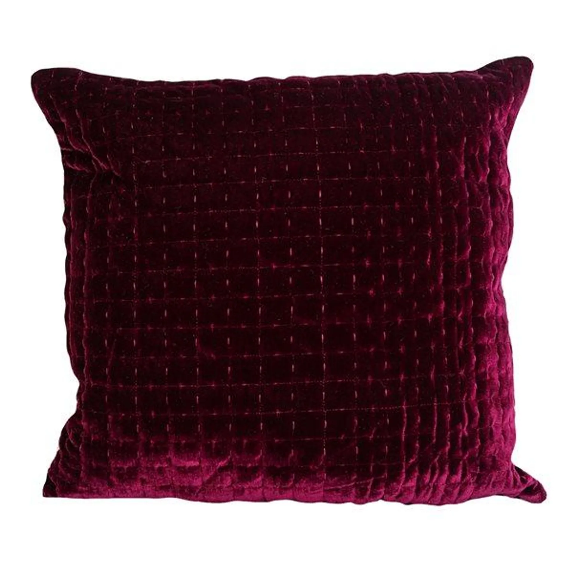 Coussin décoratif carré de 18 po x 18 po Layla par Gouchee Home, rouge foncé