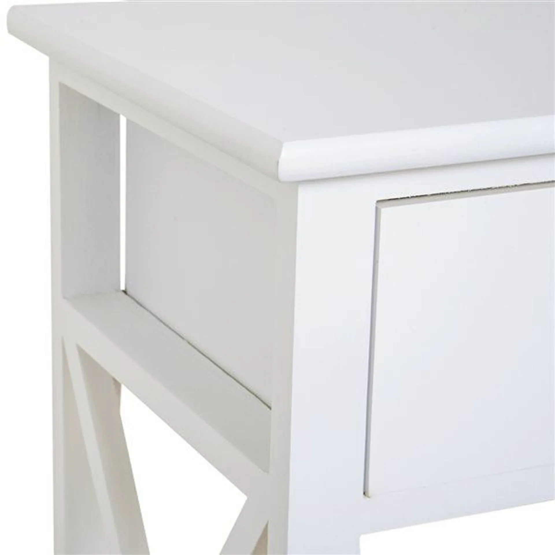 Table pour canapé HomCom rectangulaire en bois, blanc