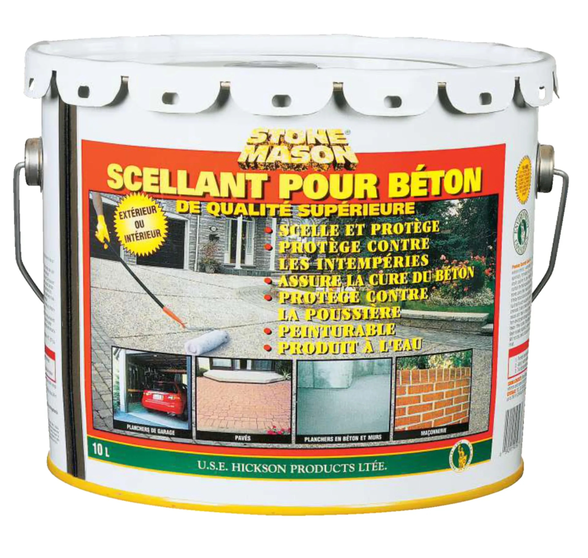 Scellant pour béton et pavé Stone Mason, qualité supérieure, intérieur et extérieur, résistant à la poussière et aux intempéries, 10 L