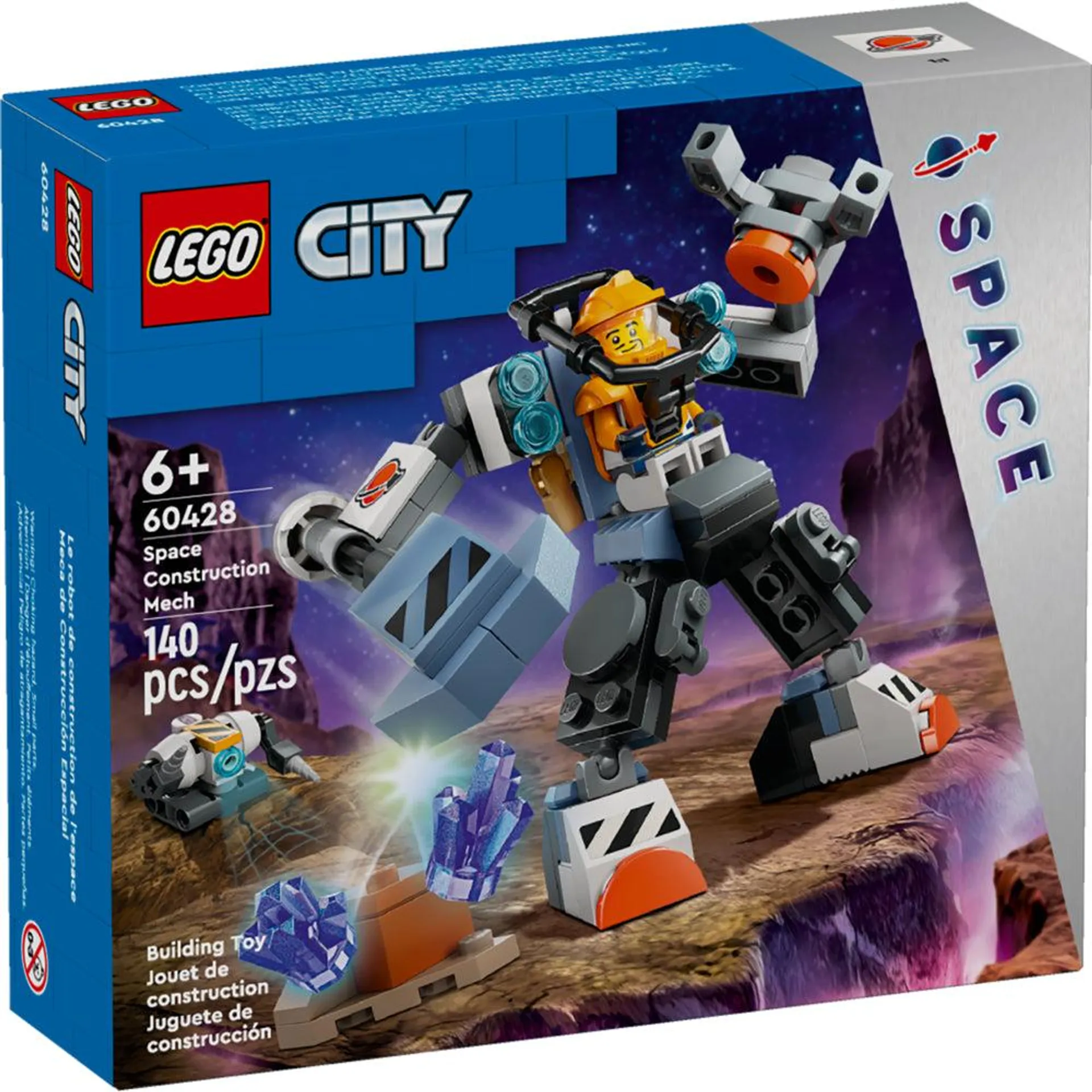 LEGO - Le robot de construction de l'espace City - 140 Pièces