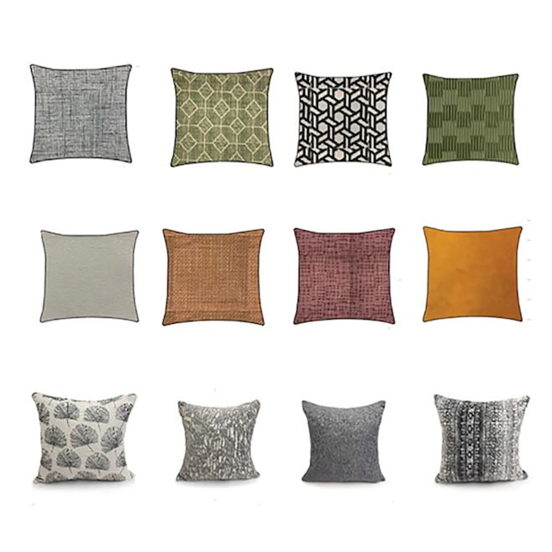 Coussin décoratif assorti en polyester allen + roth de 18 po