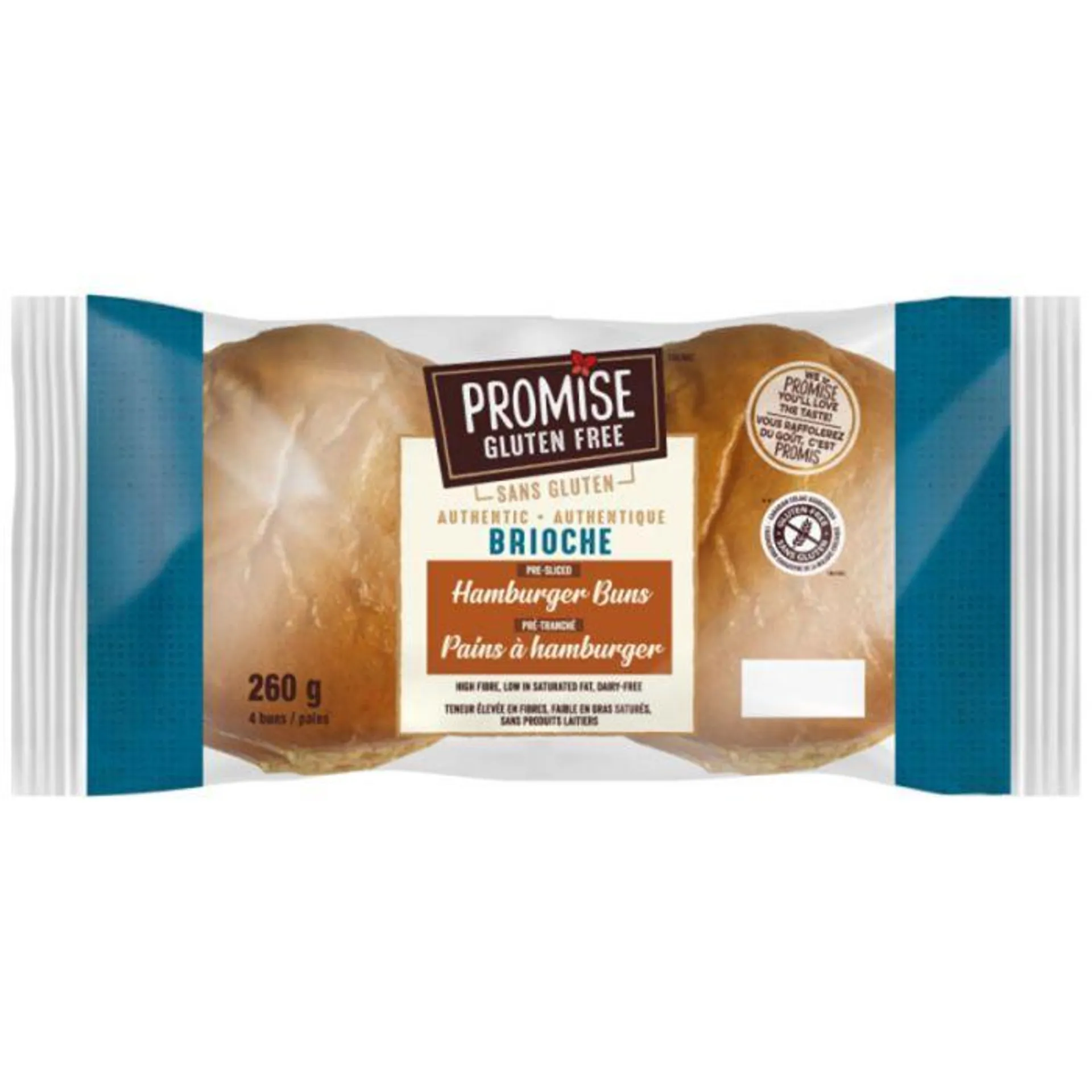 Pain à hamburger brioché sans gluten surgelé | 260 g