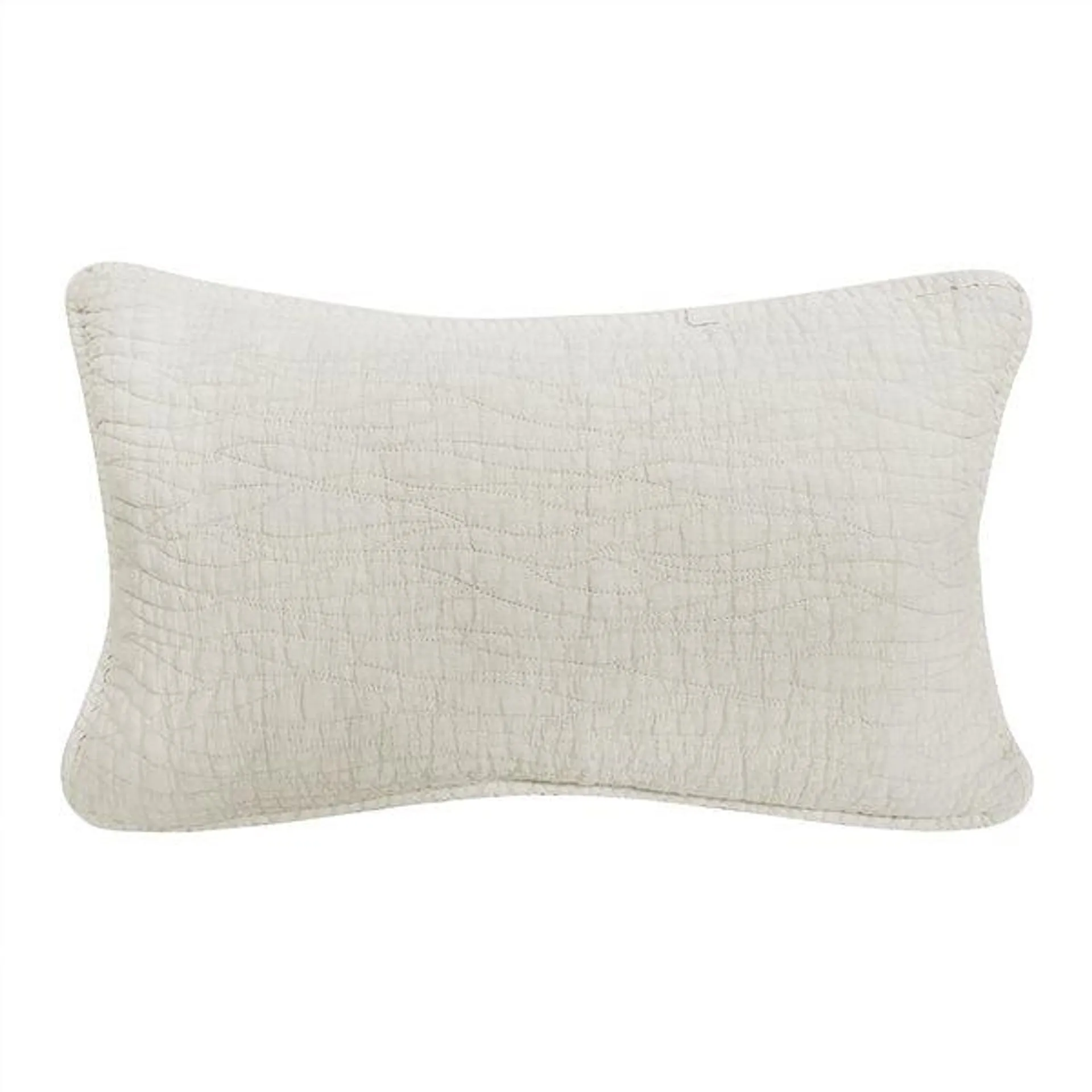 Coussin décoratif rectangulaire de 12 po x 20 po Carson par Gouchee Home, blanc cassé