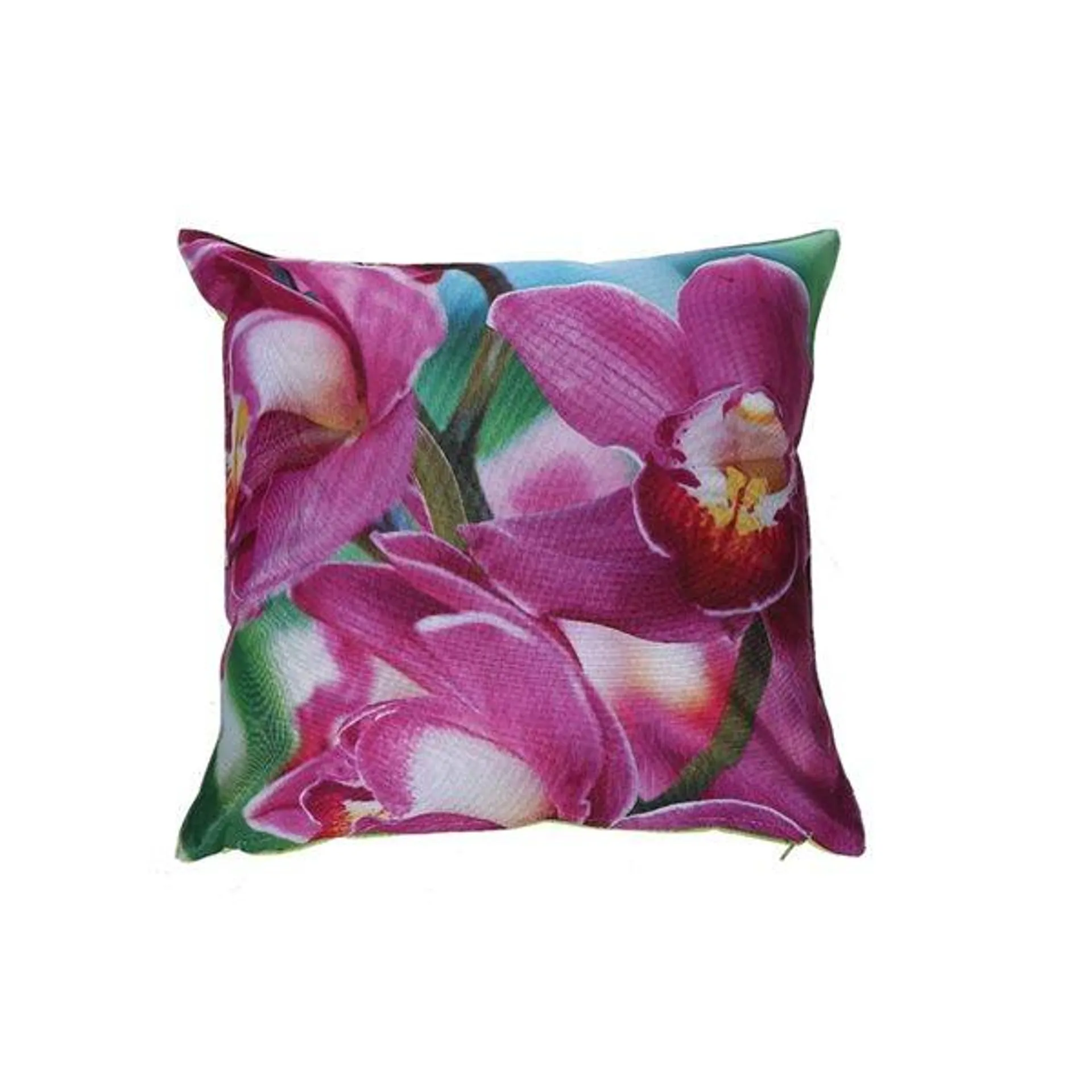 Coussin décoratif IH Casa Decor d'extérieur carré rose de 18 po x 18 po (orchidées), ensemble de 2