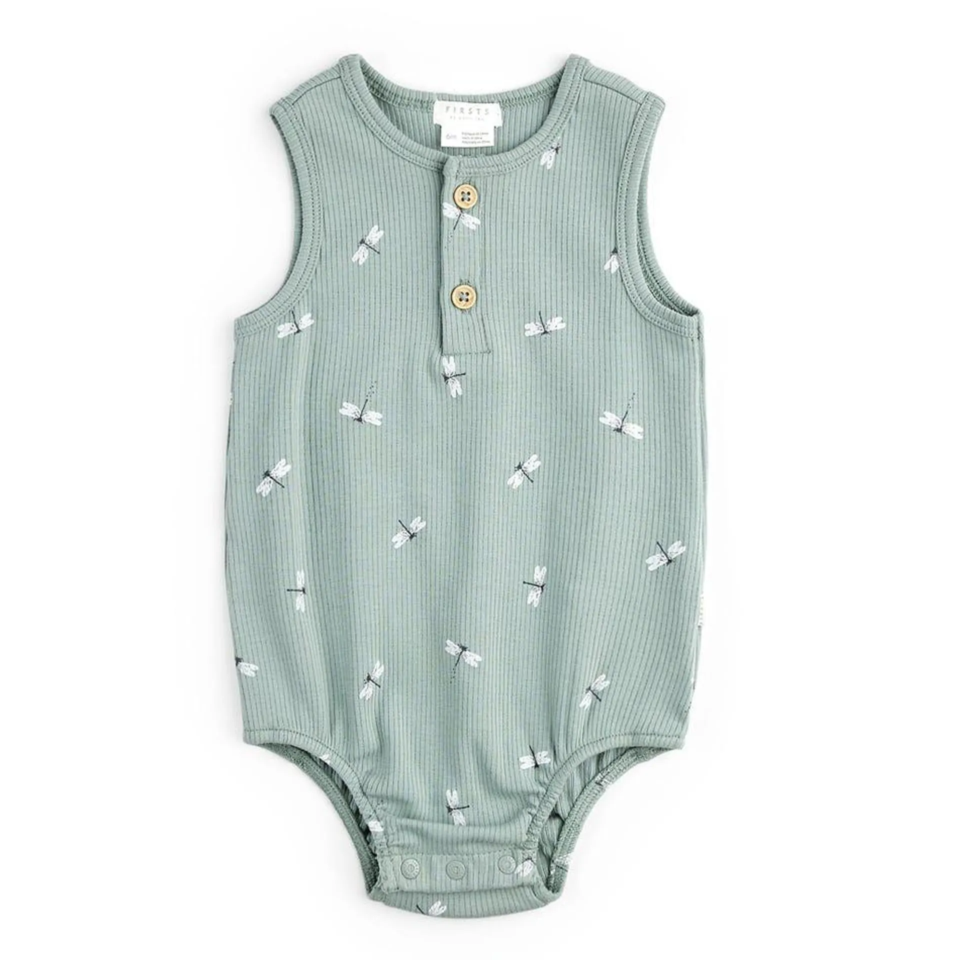 Dragonflies Ribbed Romper 3-24m