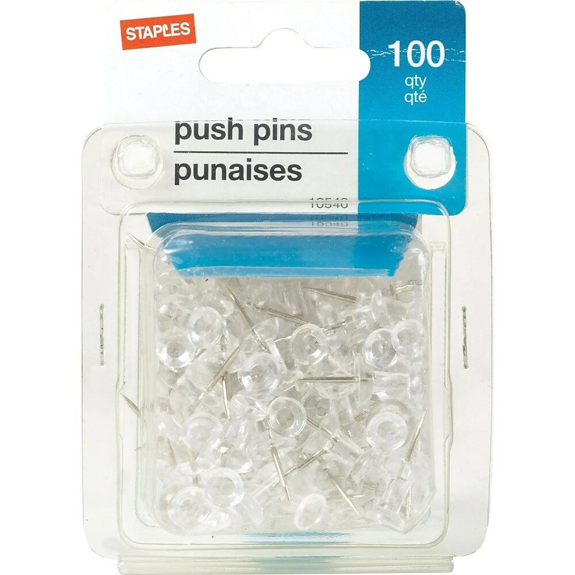 Staples - Punaises, incolores, paq./100