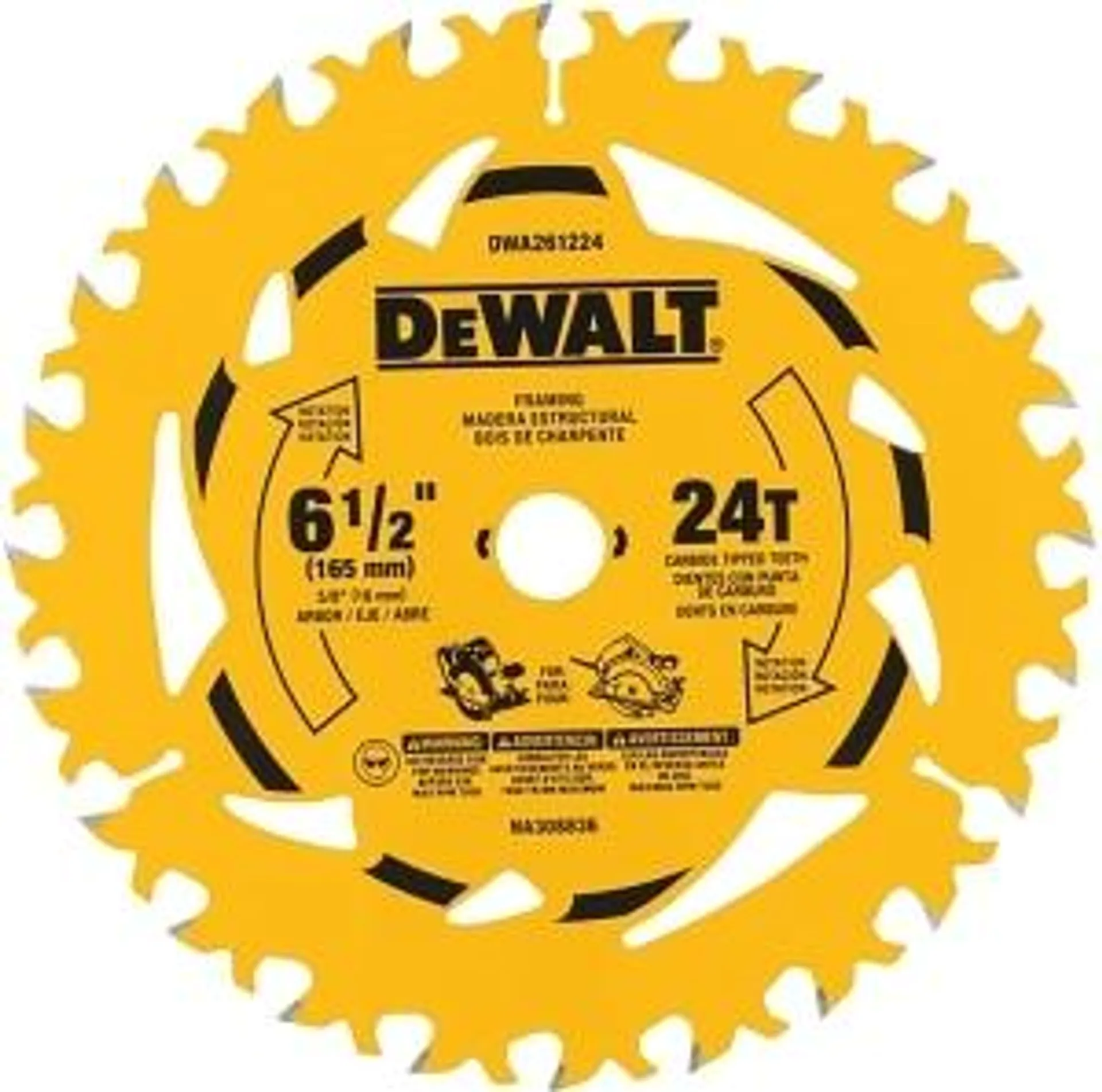 6-1/2 in. 24T Wood Cutting Circular Saw Blade