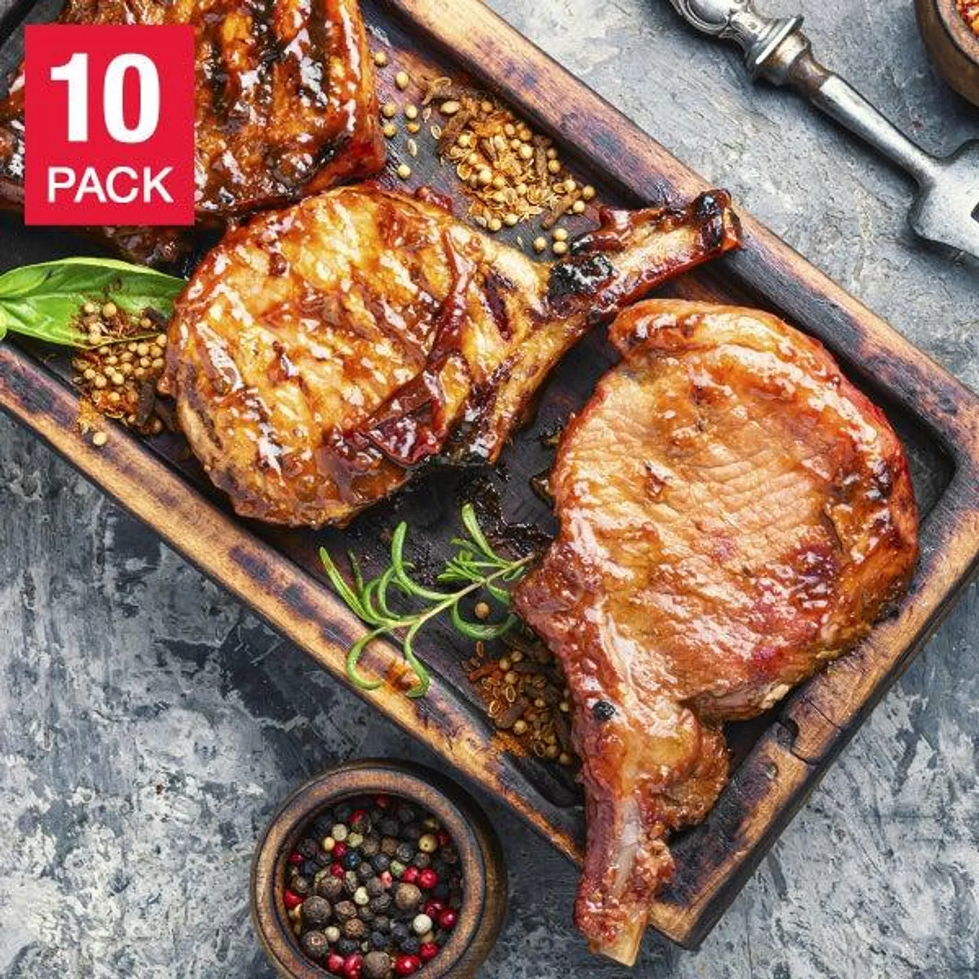 Berkshire Sired Pork Rib Chops 2 x 220 g (7.8 oz) x 5 pack